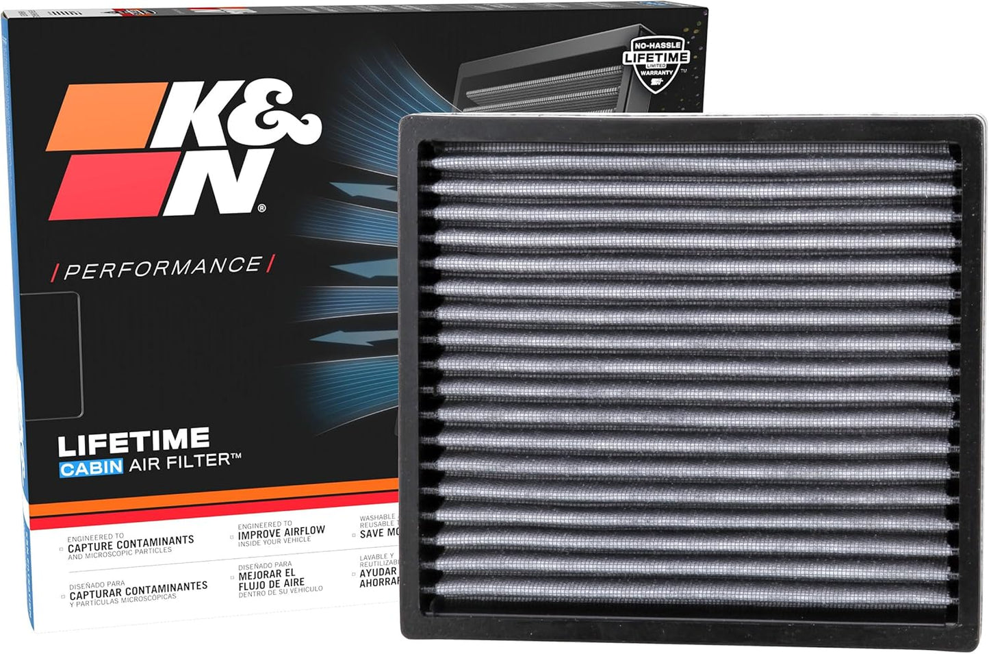 K&N 33-2304 High Performance Replacement Air Filter, Heather Red