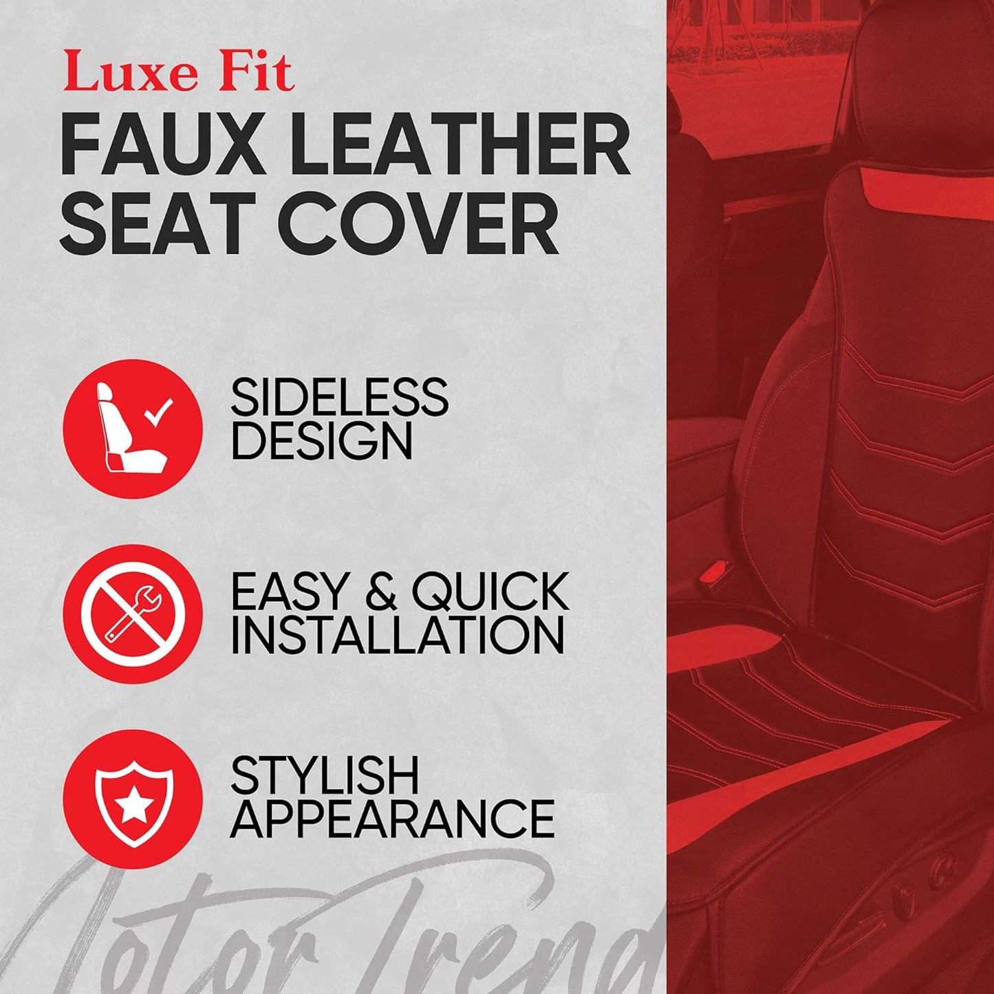 BDK Auto MTSC-9210-BG: Slim-Fit Pu Leather Seat Cushion/Beige