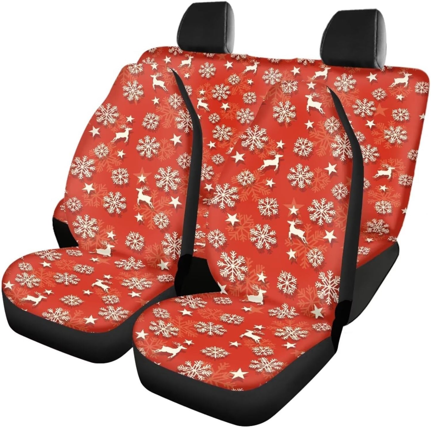 AFPANQZ Oriental Dragon Print Car Seat Covers Full Set for Back Seat Front Seats Universal Fit Most Cars SUVs Trucks Vans Comfortable Auto Seat Protection Full Set for Women Men Black Red