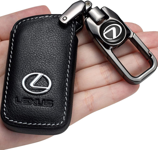 MAKEER Leather Key Case Key fob Holder,Key fob Cover Replacement for 2013-2021 Lexus ES300h ES350 GS350 GS450h IS200t IS300 IS350 LX570 NX200t NX300h RC350 RX350 RX450h Protective Remote Key