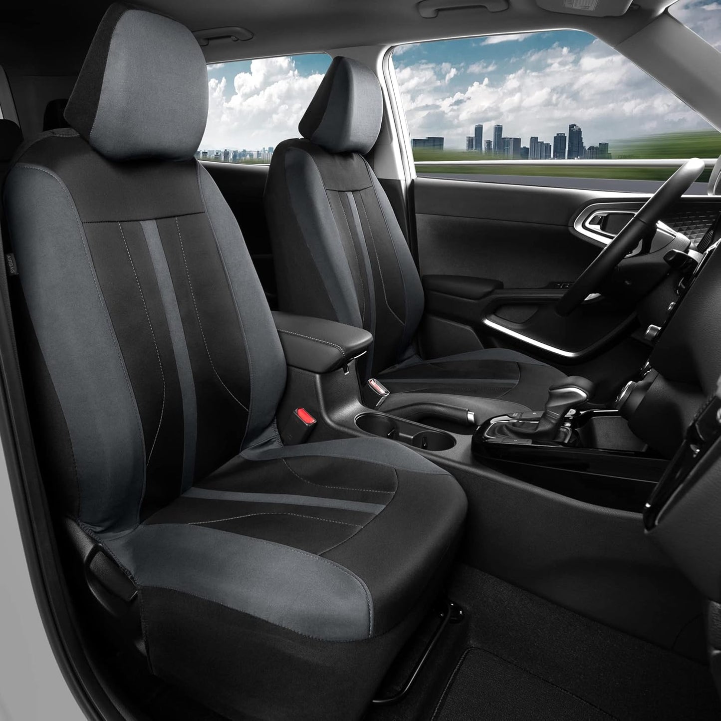 BDK Auto MTSC-354-CC: Front Seat Covers 4Pc/Charcoal