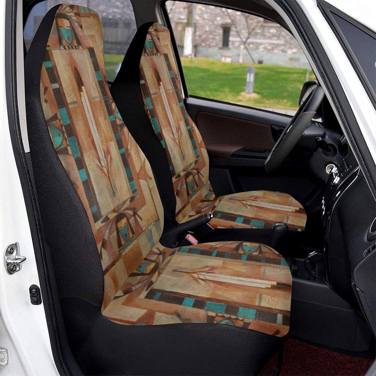 Ninegty Ethnic Aztec Native American Indian Pattern Universal Car Seat Covers Anti-Slip Seat Cover Protectors for Sedan Truck Van