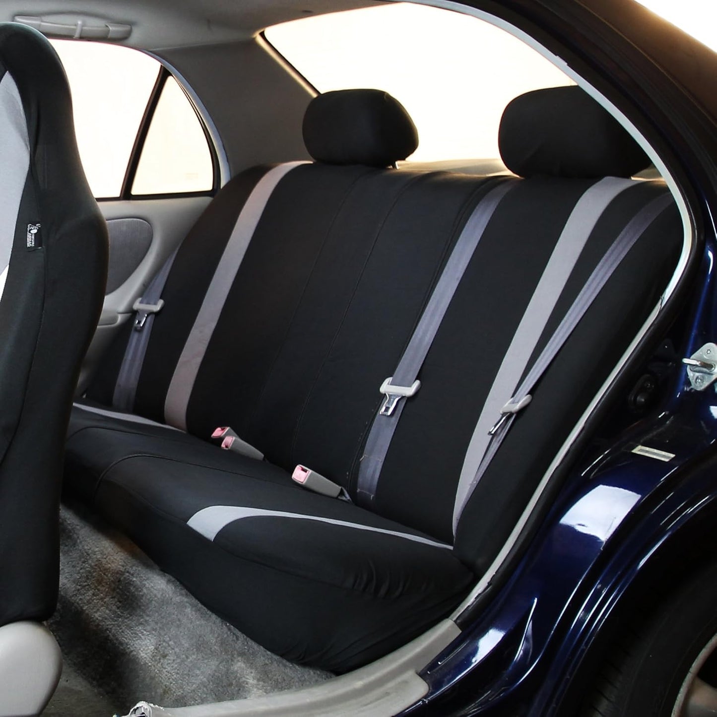FH Group Three Row 7 Seater - Premium Modernistic Seat Covers - Fit Most Car, Truck, SUV, & Van Pink/Black
