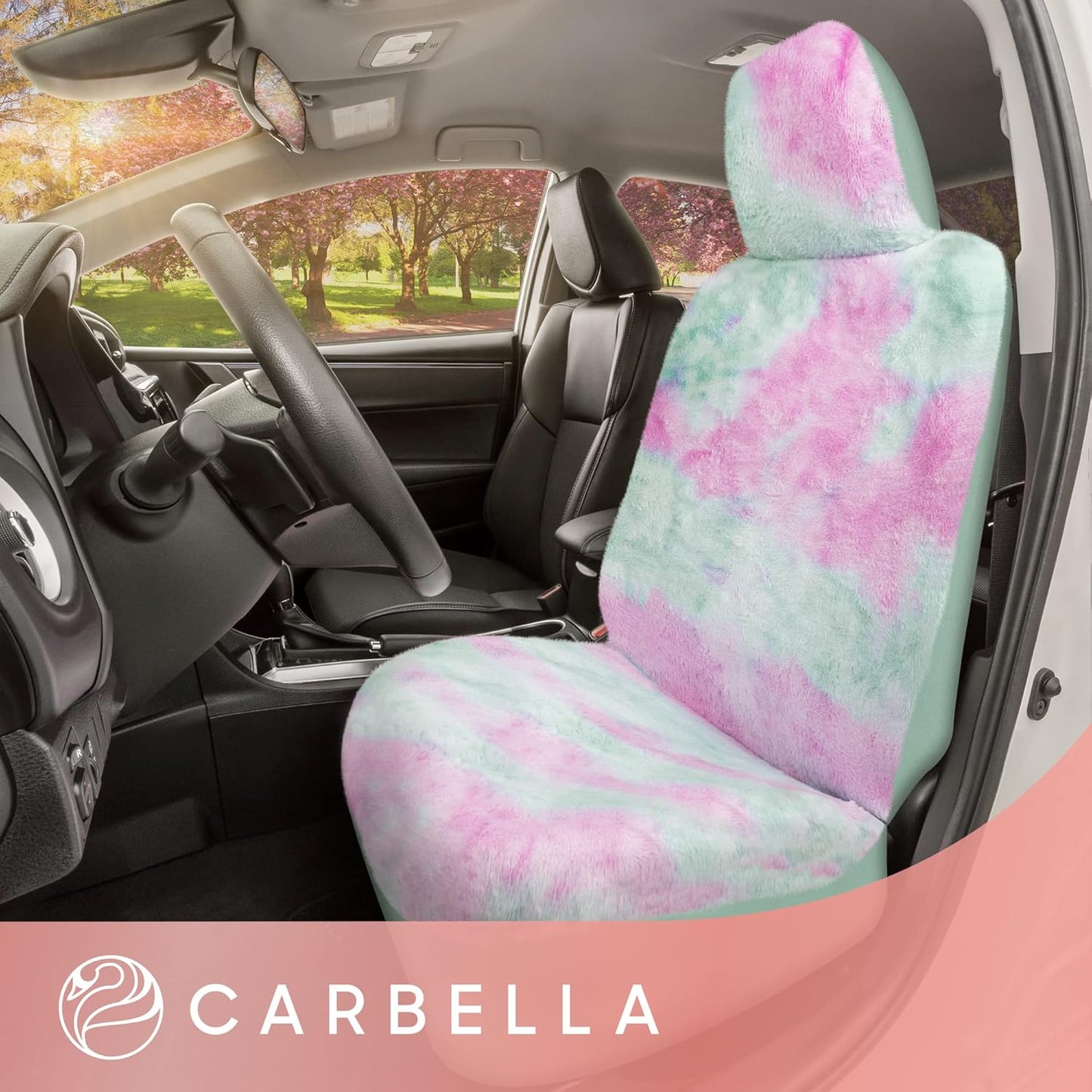 BDK Auto CBSC-6012-MN: Faux Fur Seat Cover, 1 Front (2Pc)/Mint
