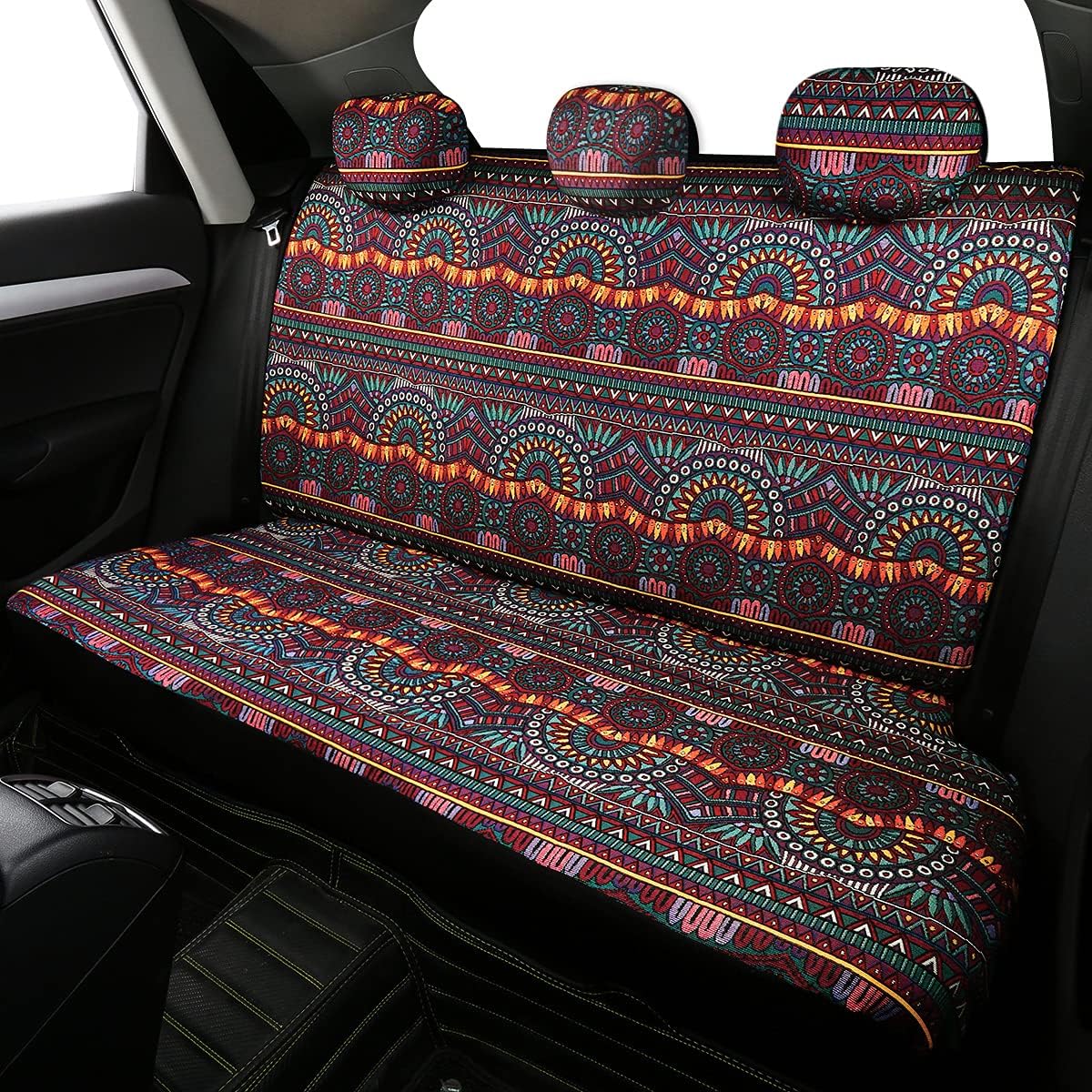 P&J Durable Blanket Car Seat Cover Magic Boho Bucket Universal Fit for Cars SUVs Trucks Vans