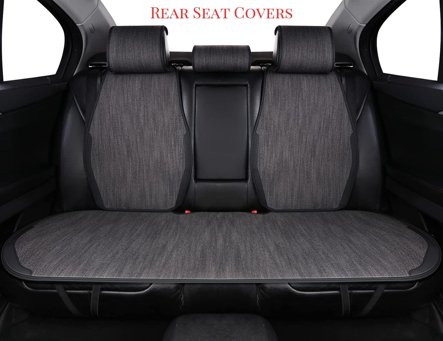 Coverado Car Seat Cushions, Washable Seat Covers Protector Full Set, Compatible with Most Cars, SUVs, Trucks and Vans(Full Set, Gray)