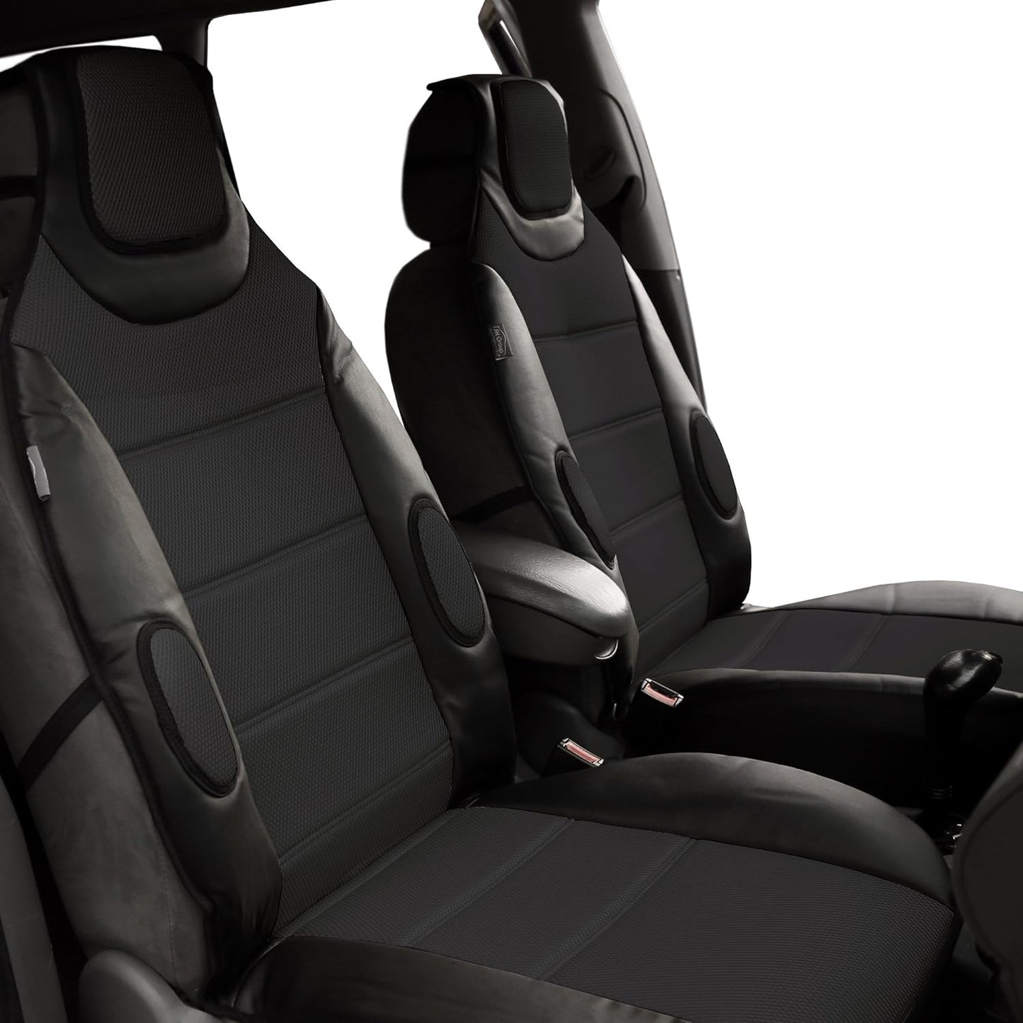 FH-FB202102 Black Leatherette Seat Cushion Pads Seat Covers for Cars