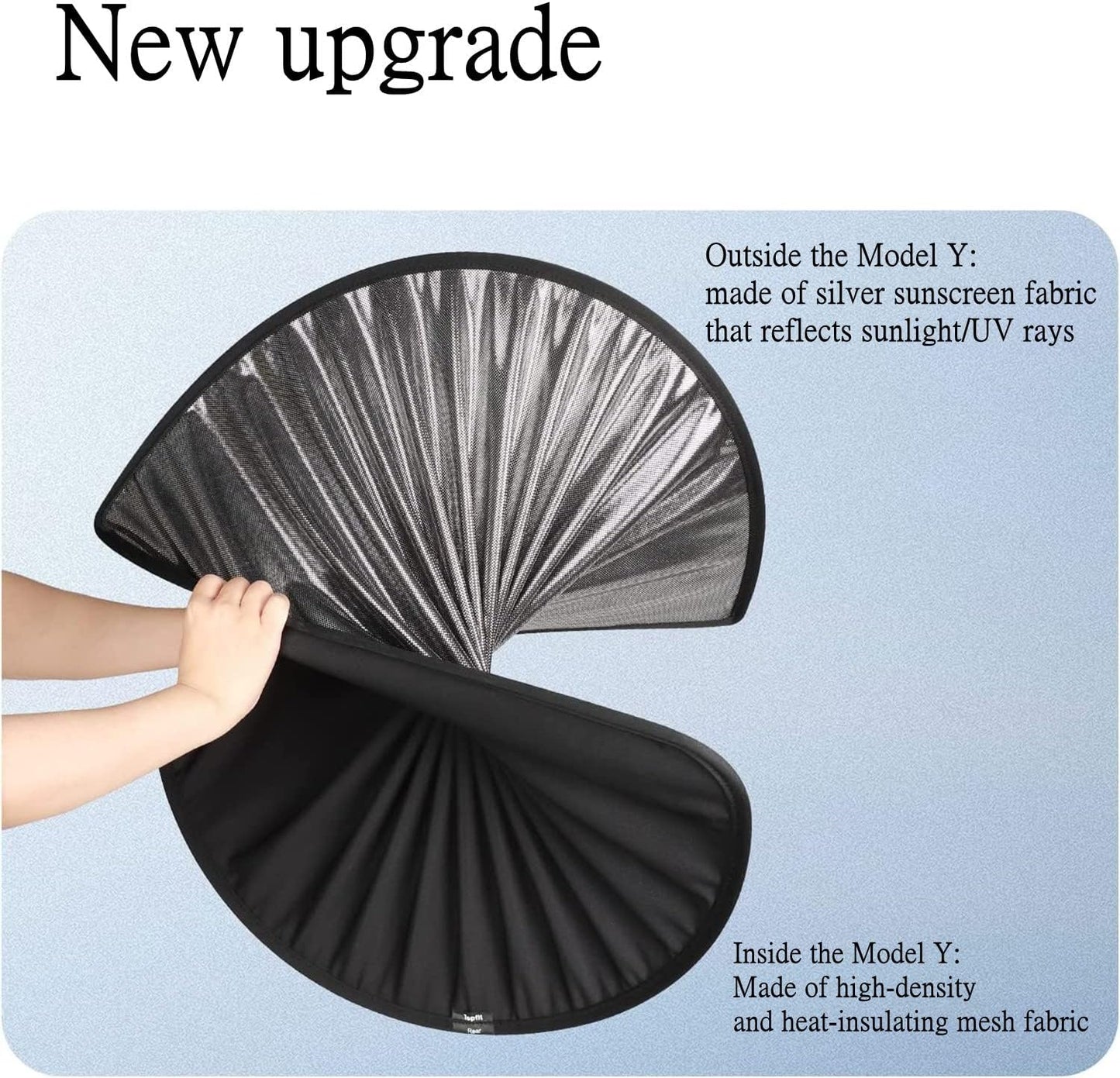 FITEV Sunshade Roof Windows Shade for Tesla Model Y Reject UV/Heat Won't Sag Glass Roof Sunshade Fit for Model Y Accessories 2024-2020 (Set of 2)