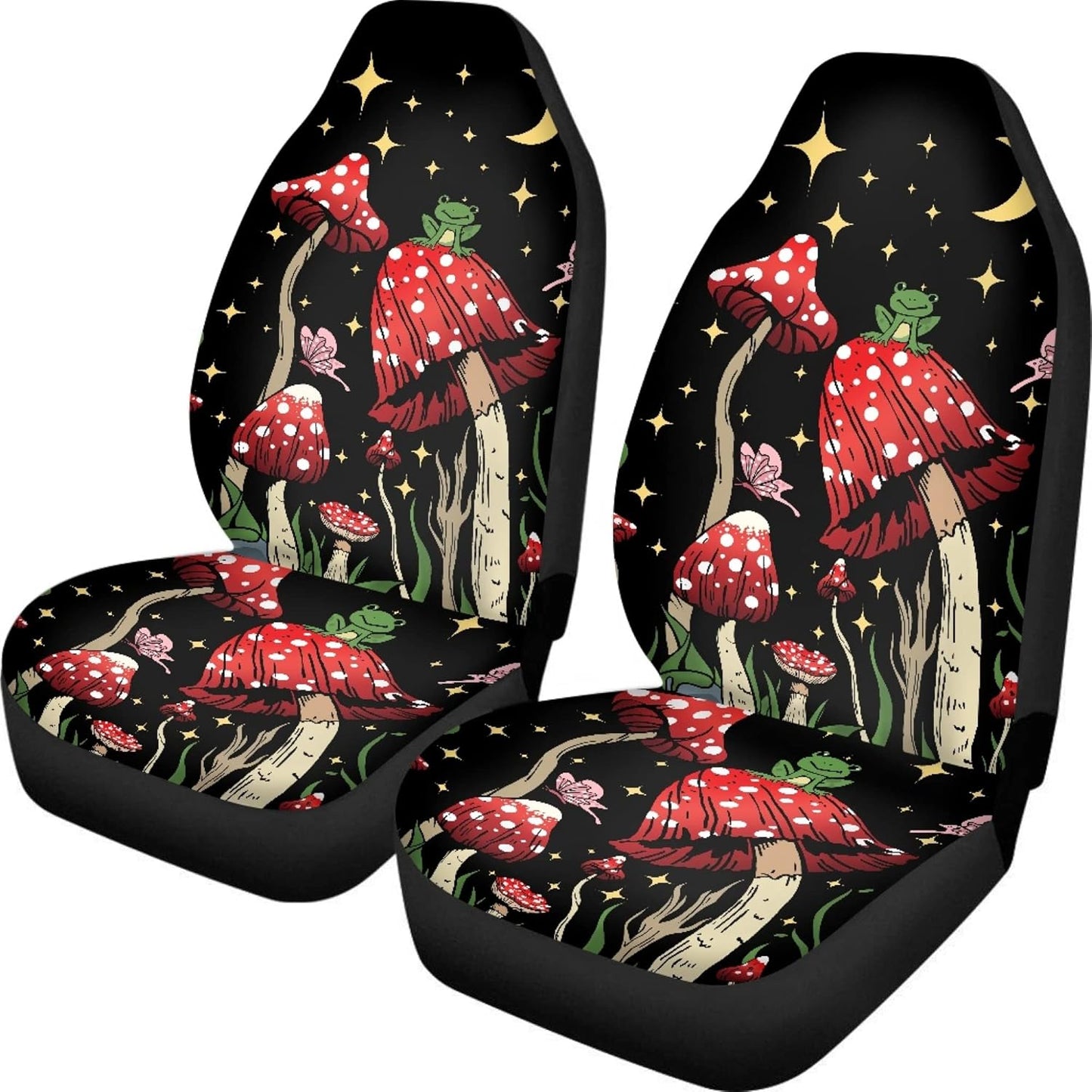 TOADDMOS Bohemian Colorful Mandala Patchwork Car Seat Covers Bucket Front Seats Protector,Universal Fit Cars,Sedan,SUV
