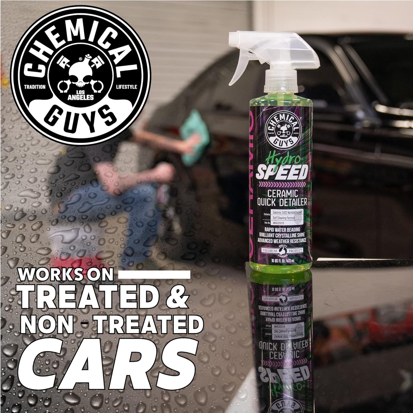Chemical Guys WAC23364 HydroSpeed Ceramic Quick Detailer, Safe for Cars, Trucks, SUVs, Motorcycles, RVs & More, 64 fl oz (.5 Gallon)