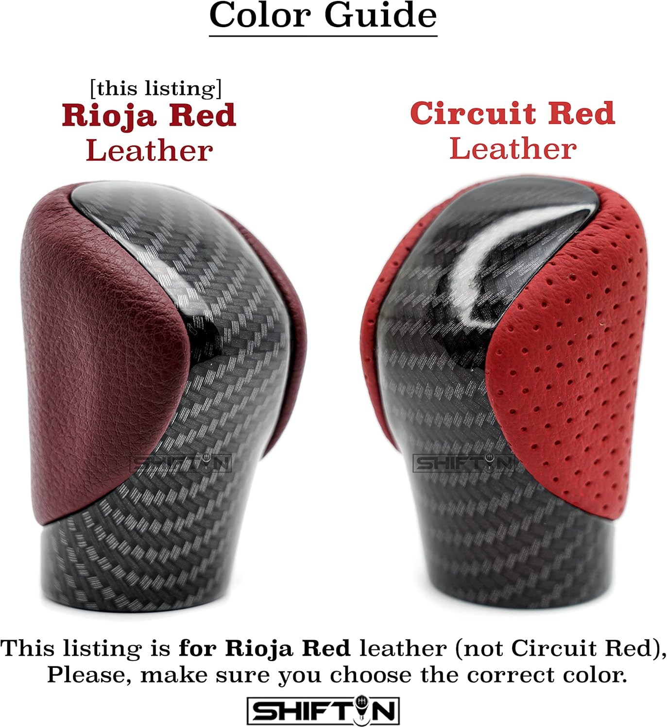 SHIFTIN Gear Shift Knob Shifter for Lexus ES GS GX is NX RC RX 200t 300 350 3450h 450hL 350L (Rioja Red Rose/Carbon Fiber Pattern)