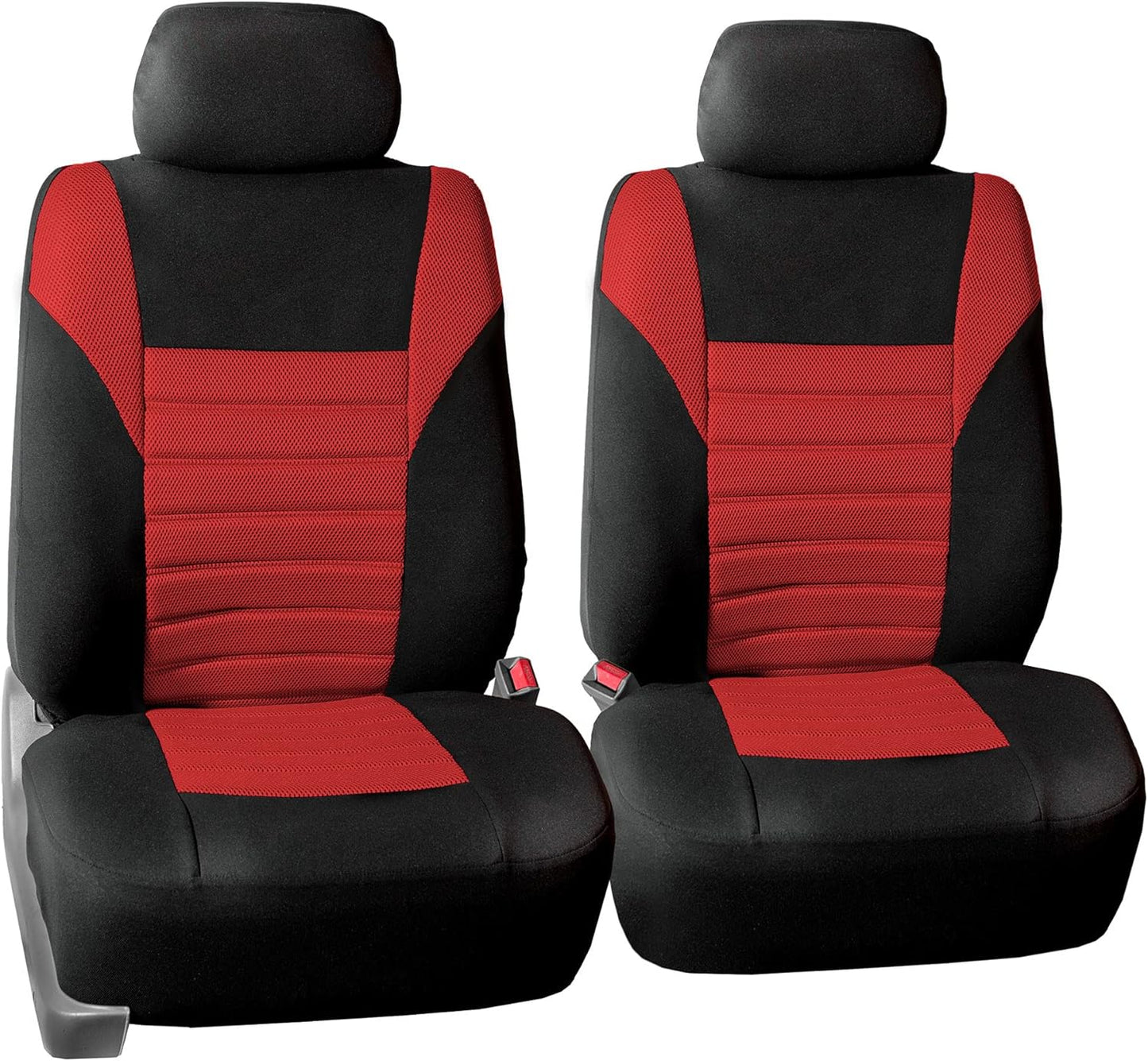 FH Group Car Seat Covers Full Set 3D Air Mesh - Universal Fit, Automotive Seat Covers, Low Back Seat Cover, Airbag Compatible,Split Bench Rear Seat,Washable Car Seat Cover for SUV, Sedan Pink
