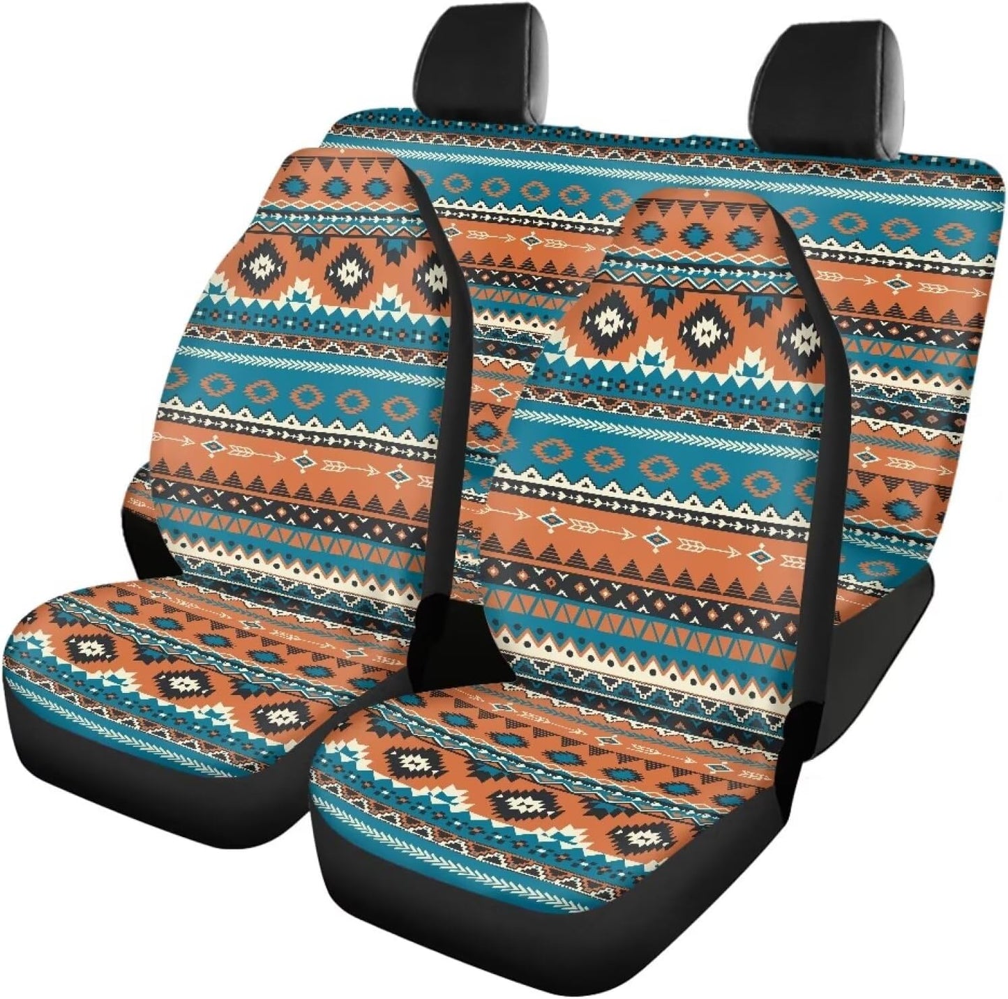 AFPANQZ Oriental Dragon Print Car Seat Covers Full Set for Back Seat Front Seats Universal Fit Most Cars SUVs Trucks Vans Comfortable Auto Seat Protection Full Set for Women Men Black Red
