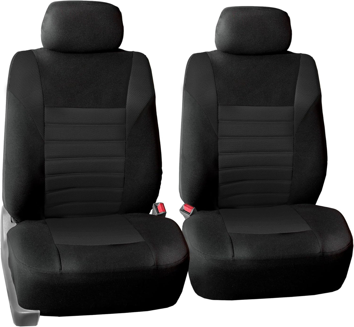 FH Group Car Seat Covers Full Set 3D Air Mesh - Universal Fit, Automotive Seat Covers, Low Back Seat Cover, Airbag Compatible,Split Bench Rear Seat,Washable Car Seat Cover for SUV, Sedan Pink
