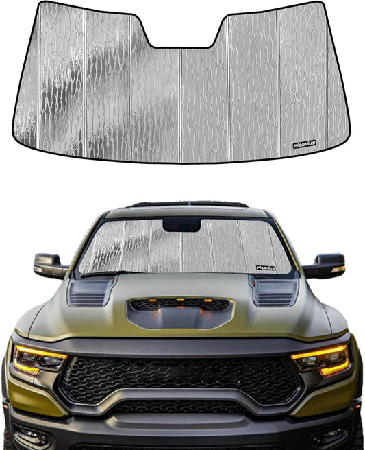 Pigenius Windshield Sun Shade for Dodge Ram 1500 2009-2018, Ram 1500 Classic 2019-2024 Window Sunshade - AstraGuard