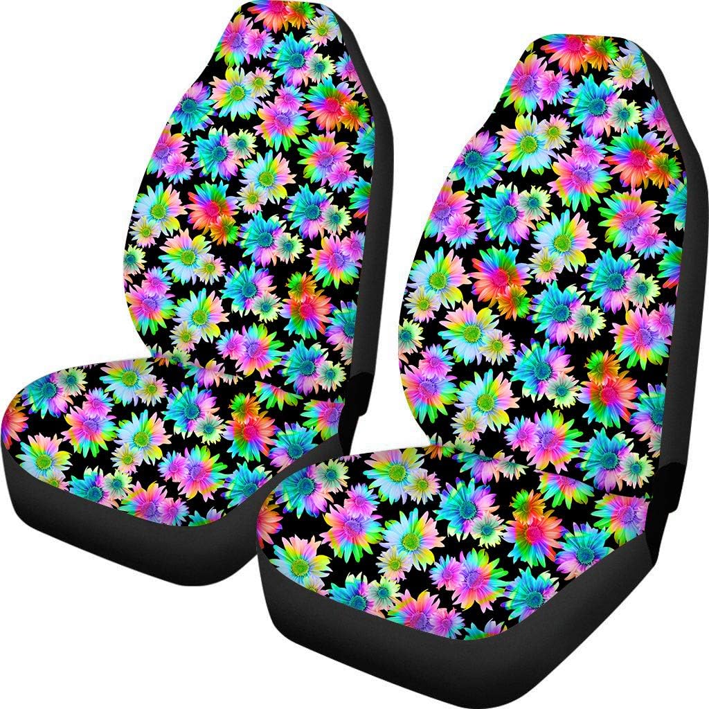 TOADDMOS Bohemian Colorful Mandala Patchwork Car Seat Covers Bucket Front Seats Protector,Universal Fit Cars,Sedan,SUV
