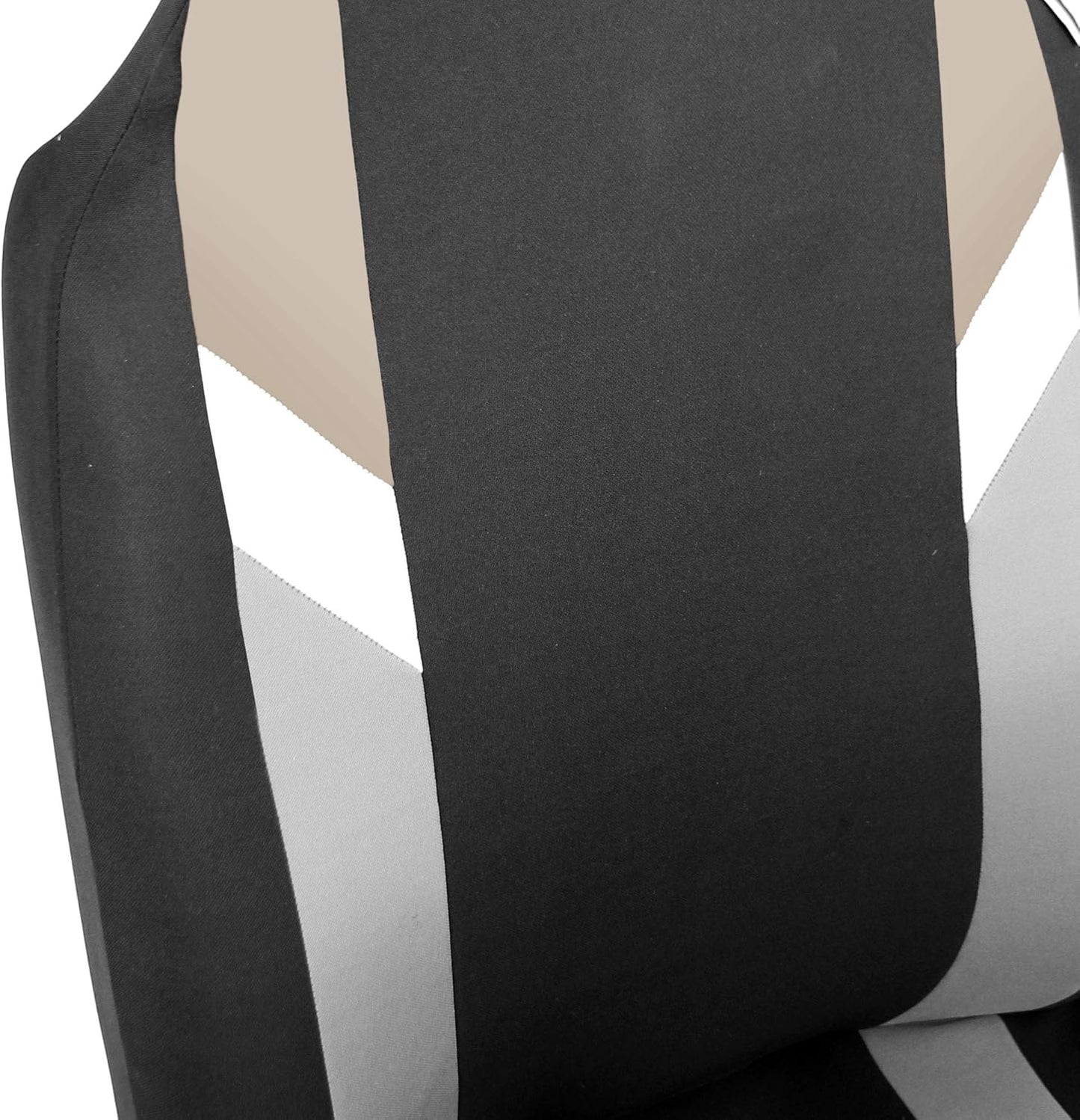 FH Group Premium Modernistic Seat Covers Pair Set, Airbag Compatible-Universal Fit for Cars Trucks and SUVs (Beige)