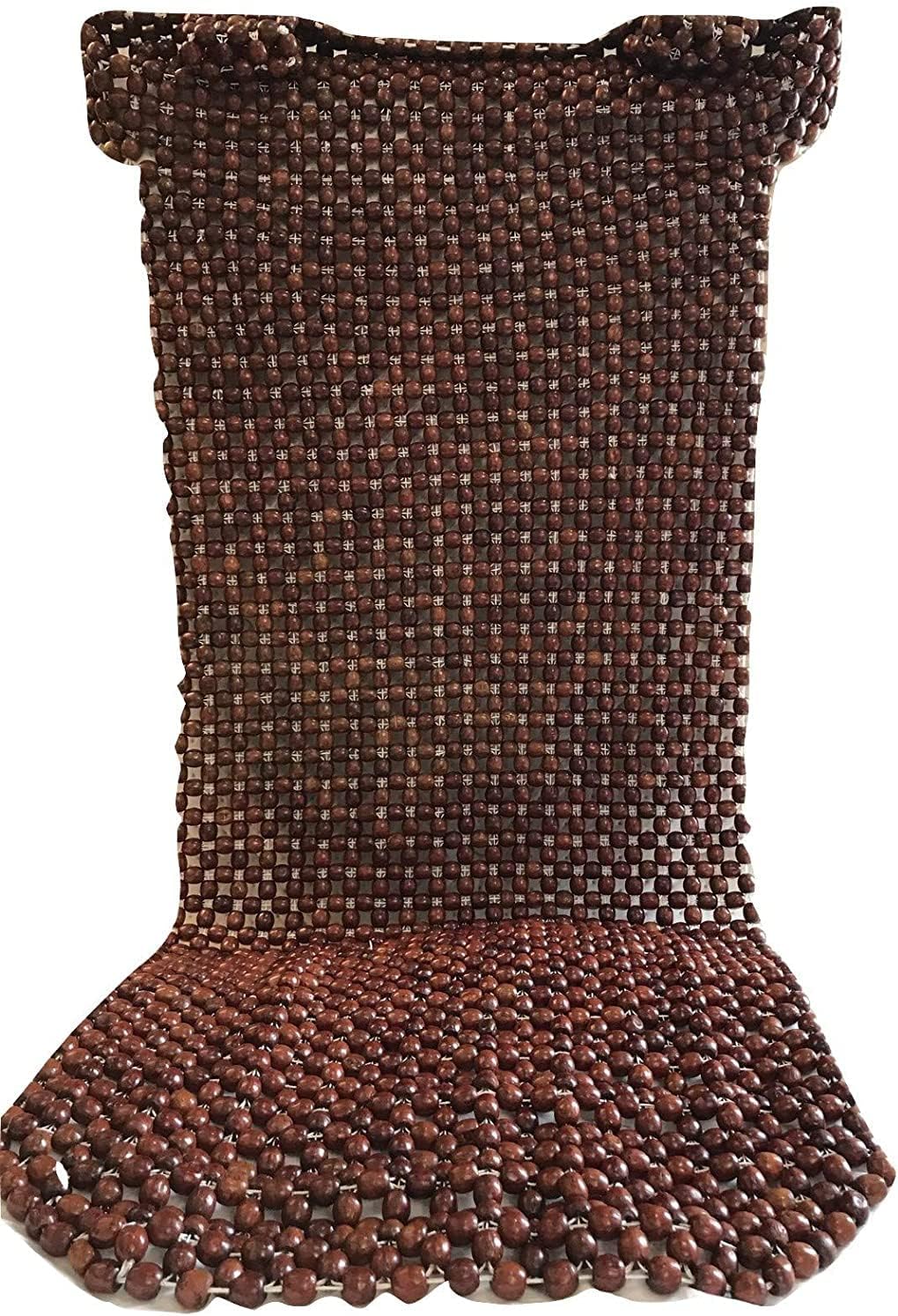 Natural Wood Beaded Auto Car Seat Cover, Cool Refreshing Back Massaging Comfort Mat,Premium Quality Universal for Car Truck on Summer Makes Driving Bearable Less Painful On Long Trips (Front seat)