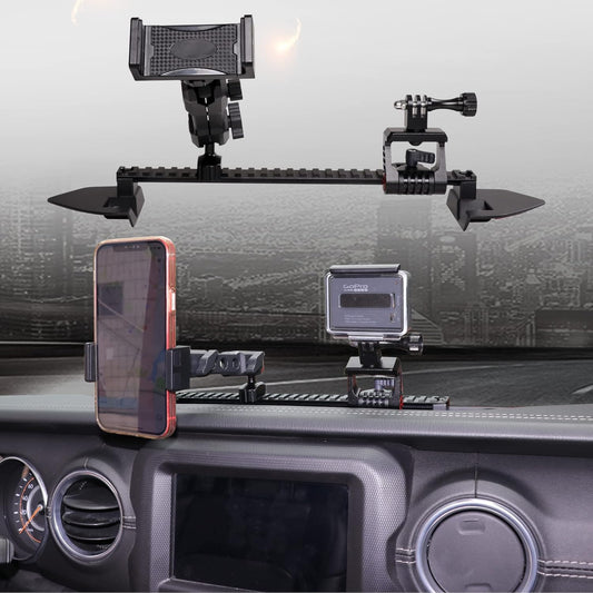 BESTAOO JL Dash Multi-Mount Phone Holder, for 2018-2023 Jeep Wrangler JL JLU & Gladiator JT, Multifunction, Action Camera Holder and Platform Phone Stand