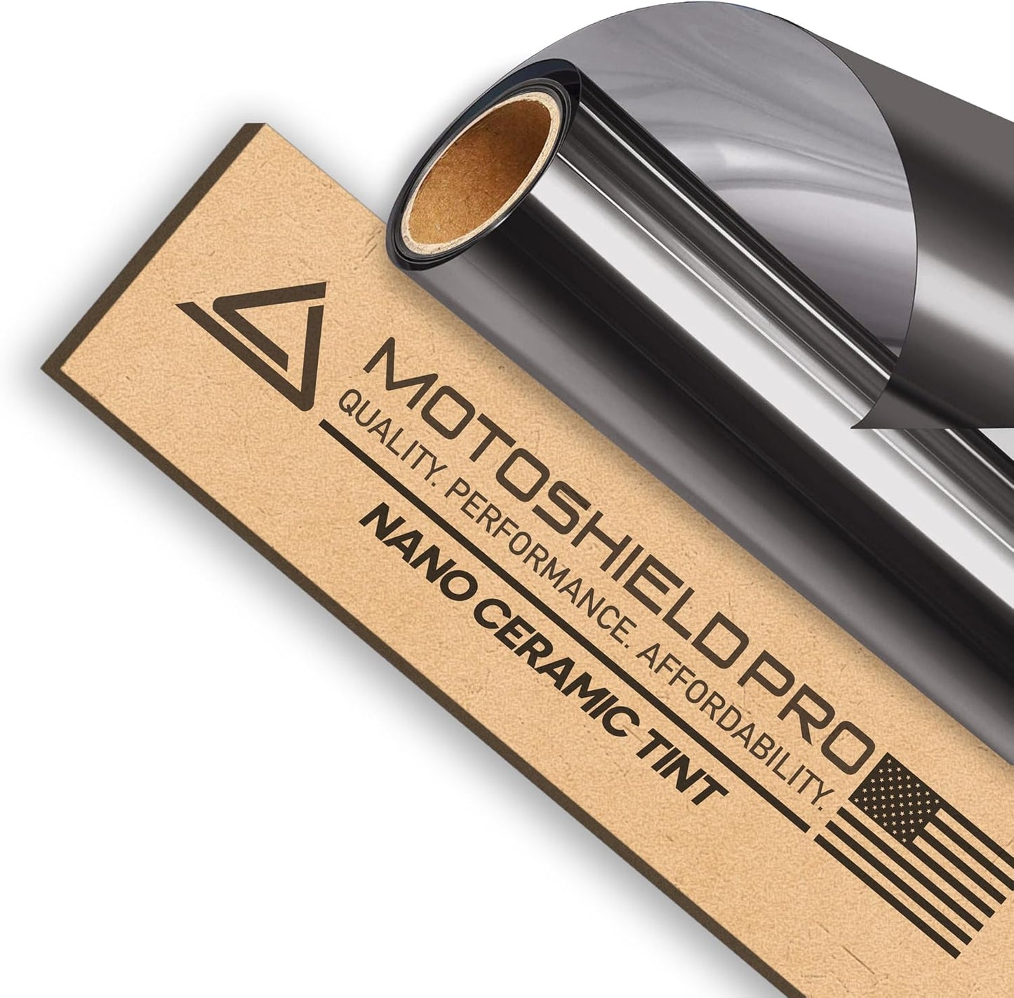 MotoShield Pro Premium Professional 2mil Ceramic Window Tint Film for Auto | Reduce Infrared Heat & Block UV by 99% - 5% VLT (40 in x 6' ft Roll)