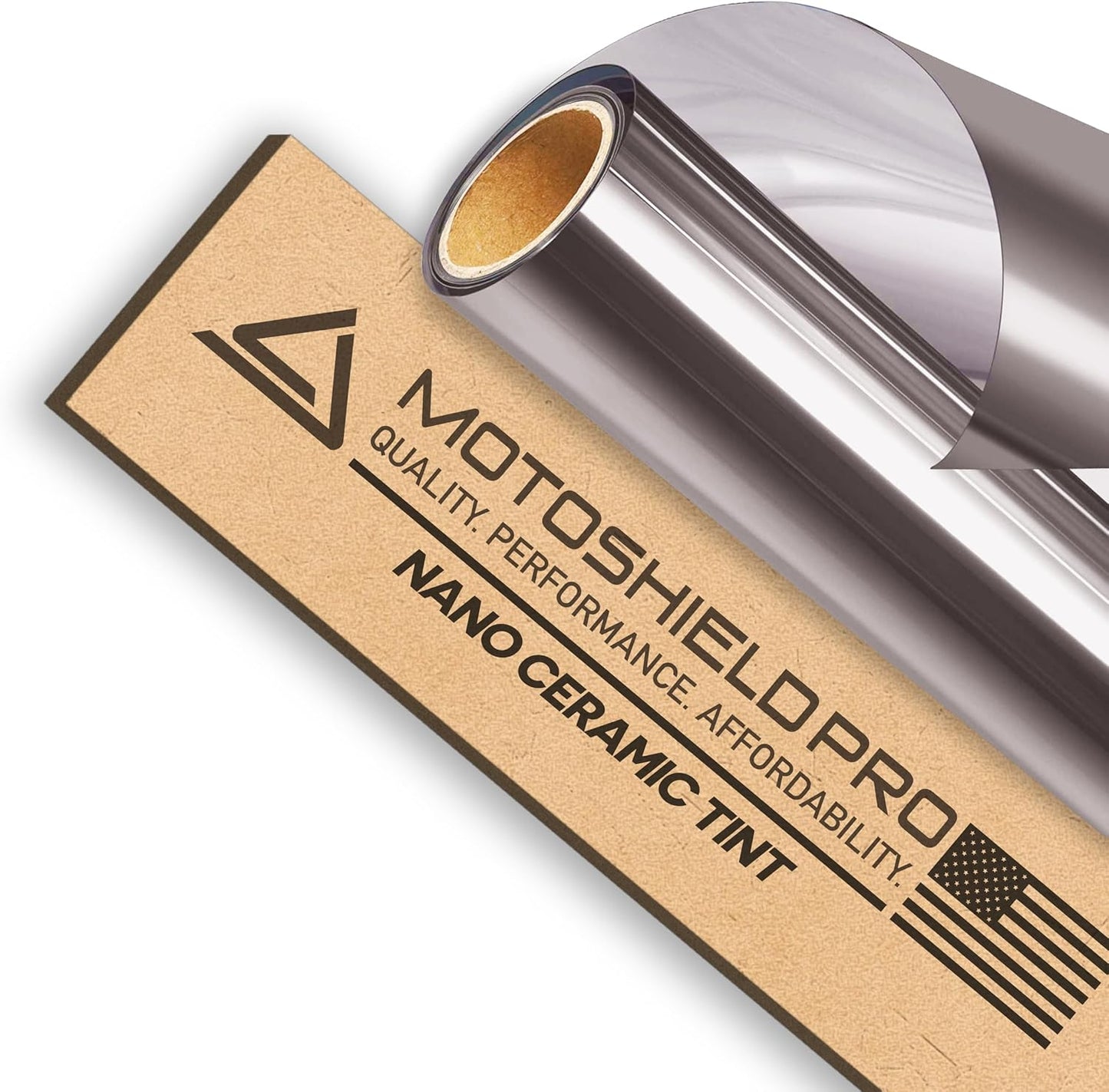 MotoShield Pro Premium Professional 2mil Ceramic Window Tint Film for Auto | Reduce Infrared Heat & Block UV by 99% - 5% VLT (40 in x 6' ft Roll)