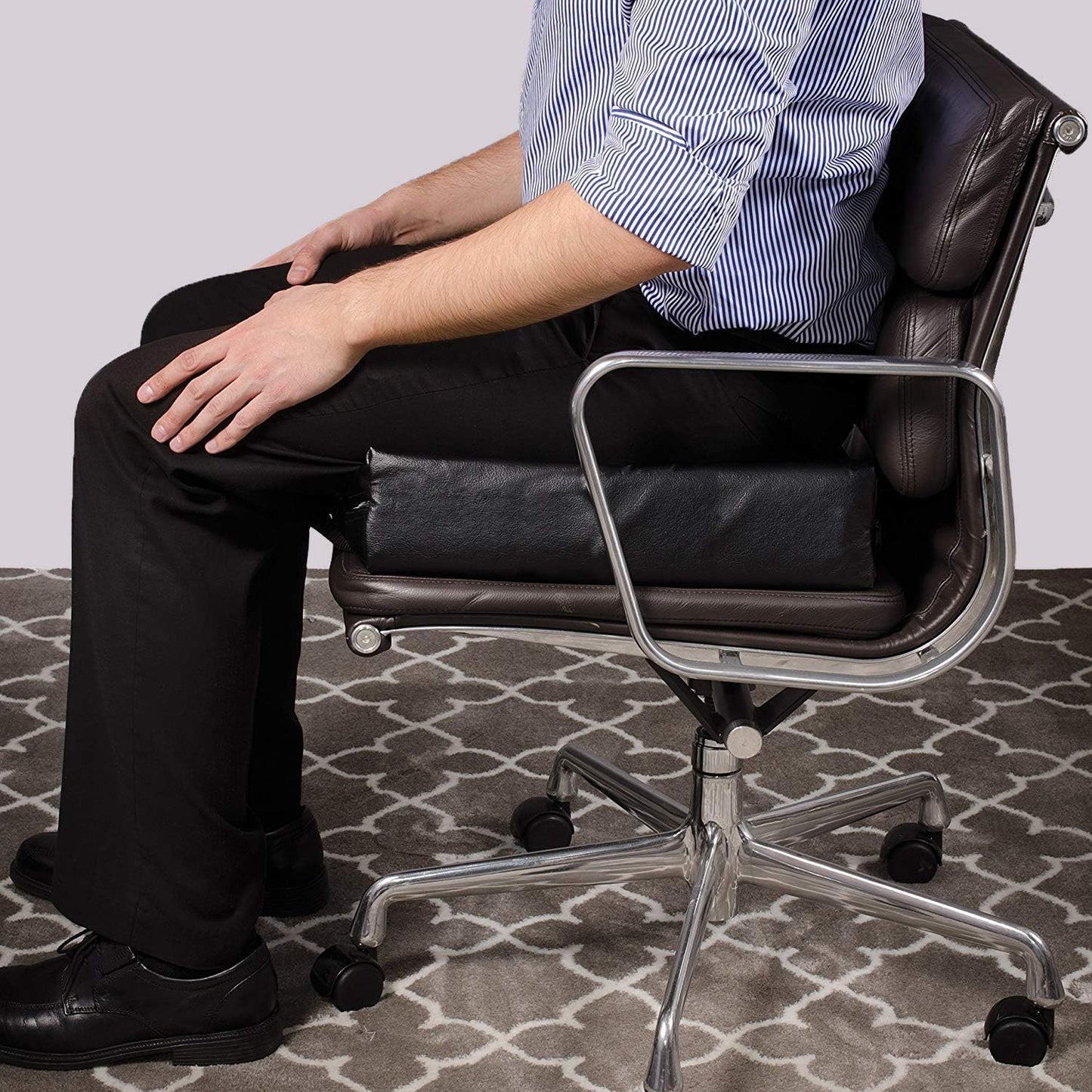 DMI Comfort Seat Cushion for Soft and Firm Support on Wheelchairs, Office Chairs, Dining Chairs and Stadium Seats, Standard Foam, 16 x 16 x 4, Black