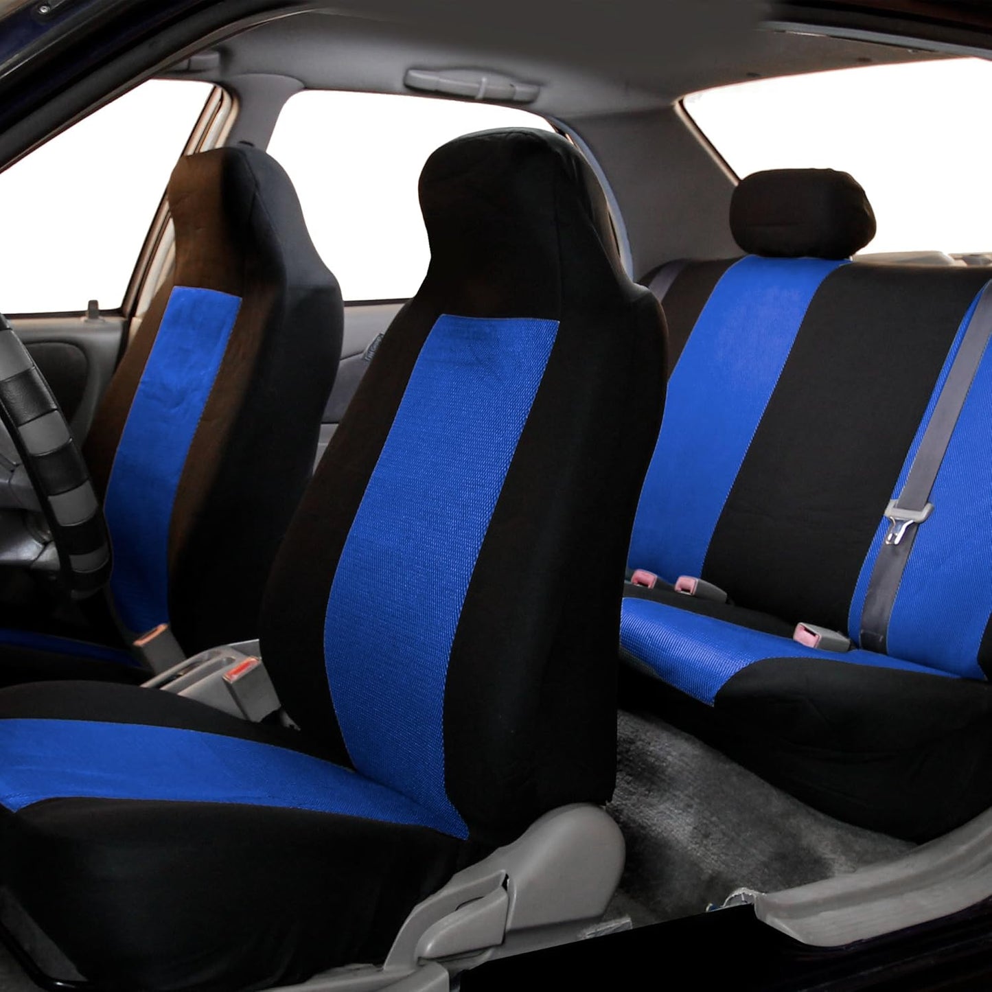 FH Group FB102BLUE114 Blue 3D Air Mesh Auto Seat Cover (Full Set)
