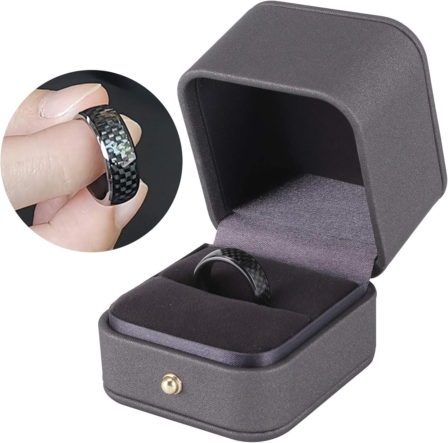 Smart Ring Key for Tesla Carbon Fiber Car Smart Finger Key Ring Accessory Fit for Tesla Model 3 / X/S/Y All Year Smart Wearable Device Smart Ring with Box(10)