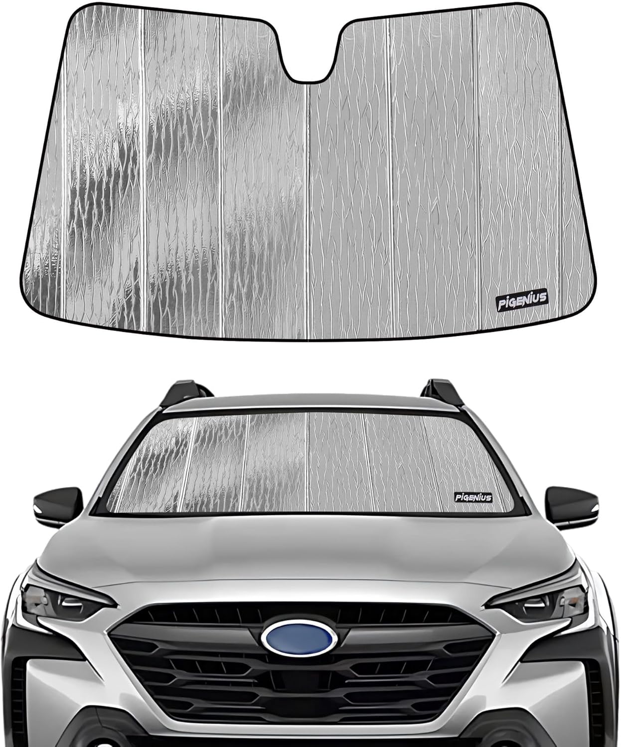 Pigenius Car Windshield Sun Shade for 2023-2024 Subaru Legacy/Outback, (Eyesight Das W/O Wa Mono Cam, Car Window Shades- Astraguard