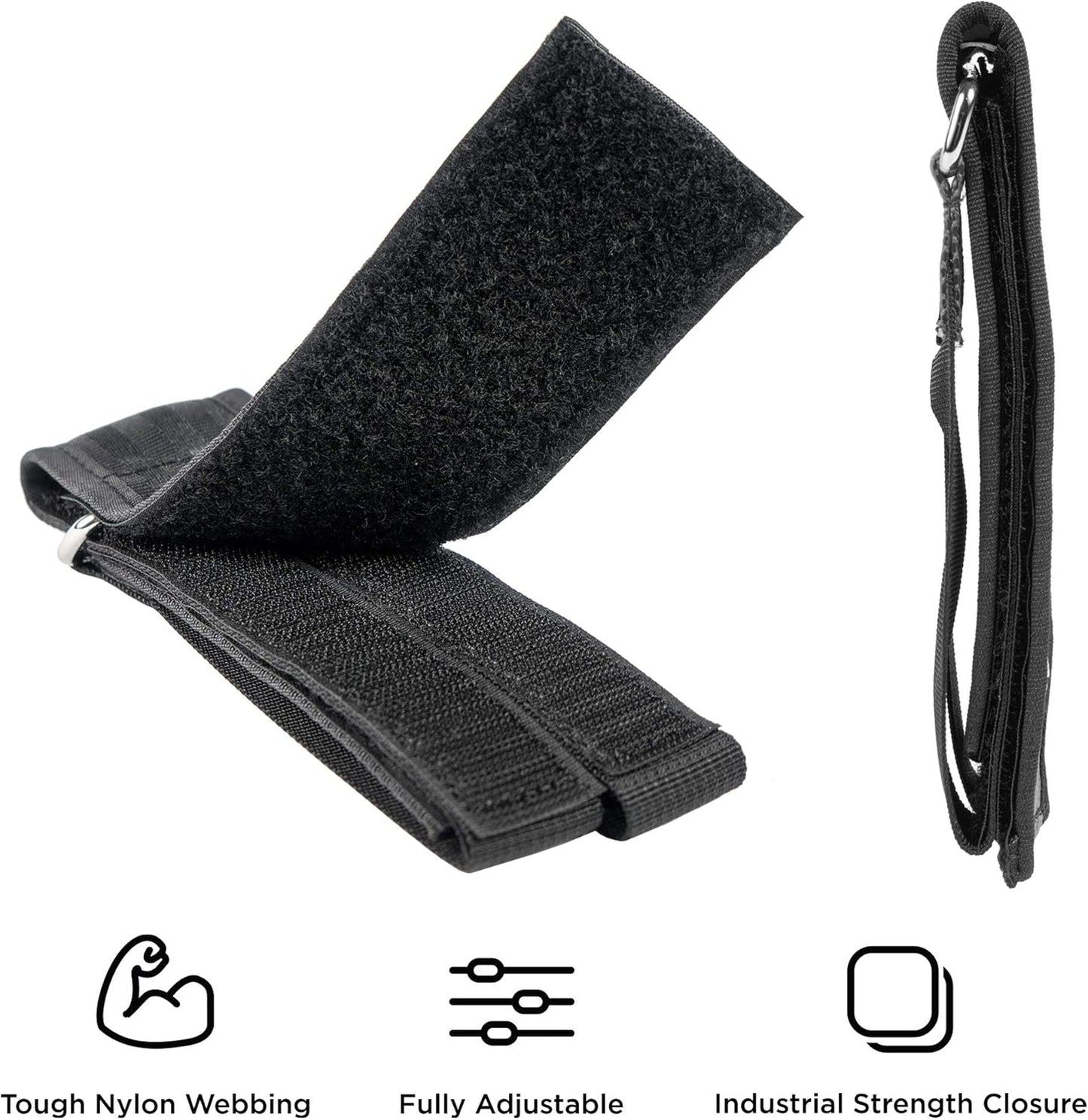 Fyxation Gates Pedal Strap Kit with White Pedal and Black Straps