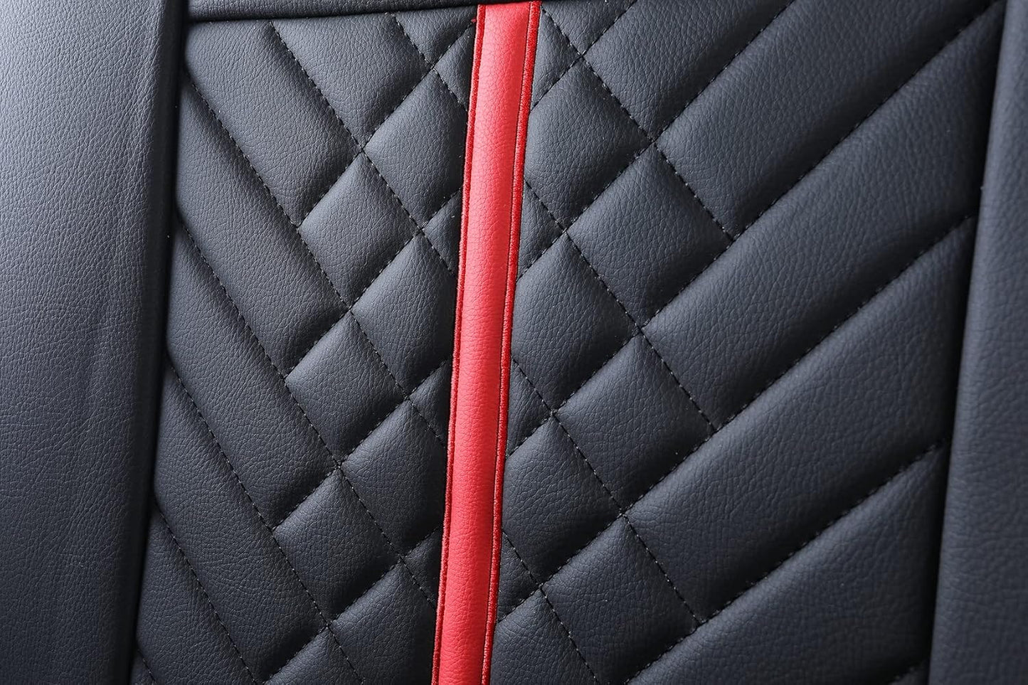 Tomatoman Toyota Tacoma Rear Seat Covers 2005-2024 2025 TRD Sport Off Road Limited SR5 V6 Crew Double Extended Cab Truck Airbag Compatible Back Car Cushions with Faux Leather(Rear Seat/Black-Red)