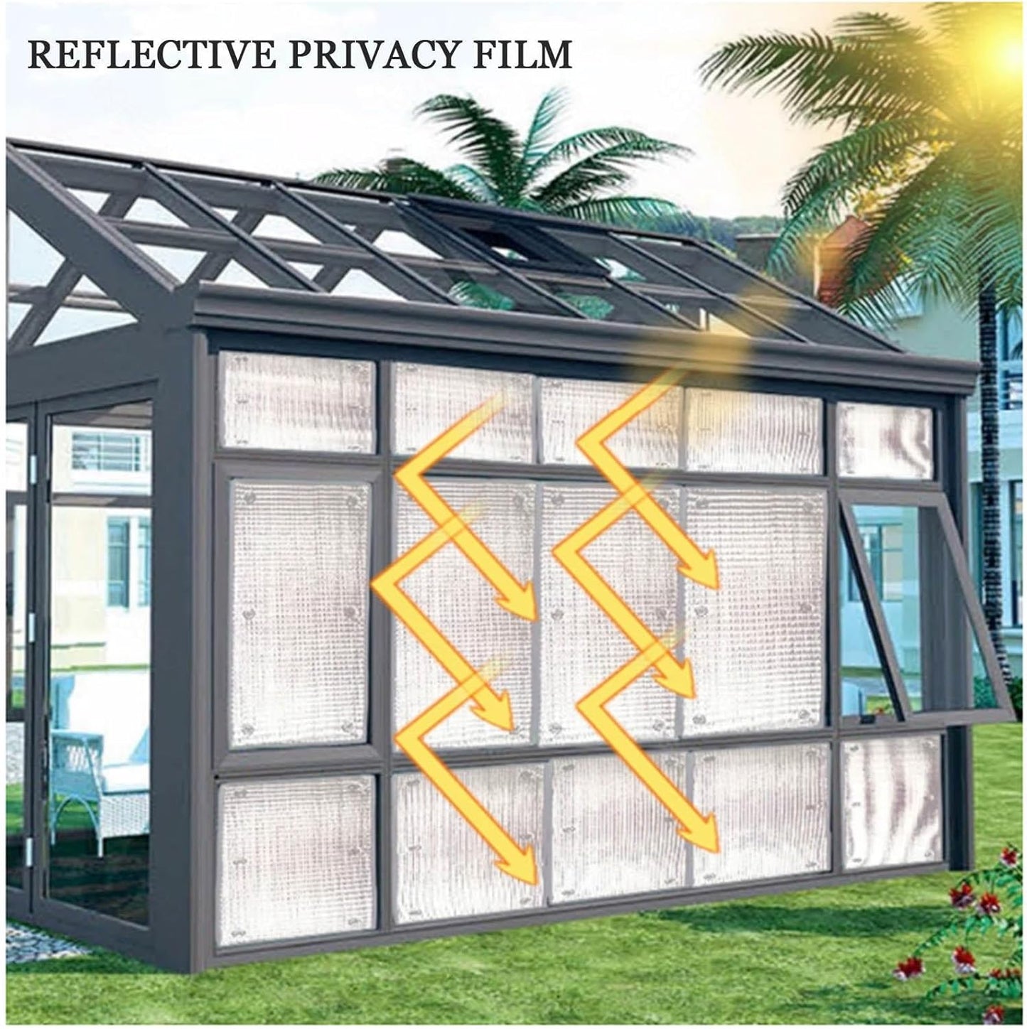 Sun Protection Privacy Window Film, Aluminium Foil Insulation Foil, 100% Blackout Window Film, Reflective Window Film 8mm, Anti Uv Glass Tint Sticker,WxH-160x200cm/63 * 79in
