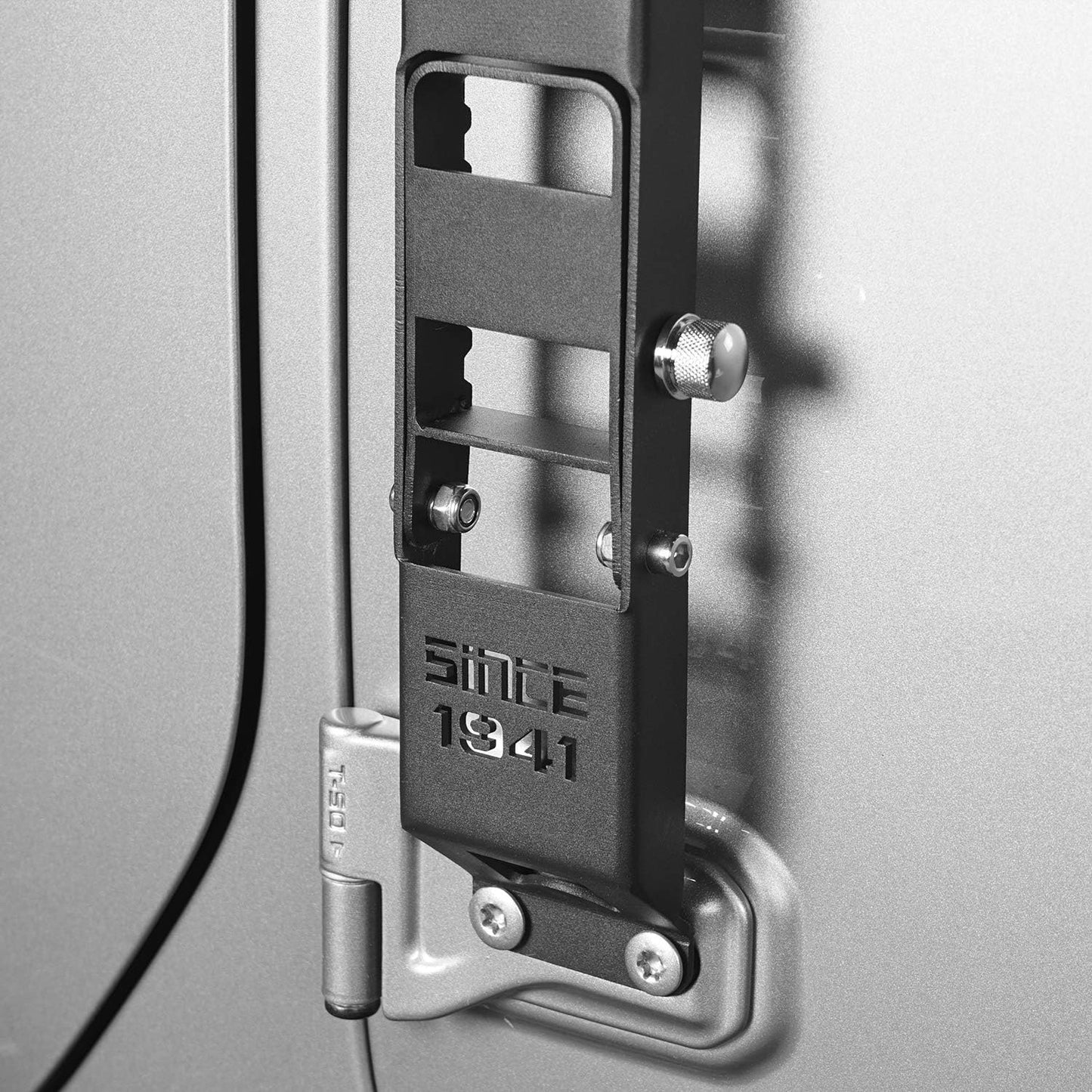 Hooke Road Door Hinge Step Foot Pedal w/1941 Sign Compatible with Jeep Gladiator JT/JL Wrangler 2018-2025 (Pack of 2)