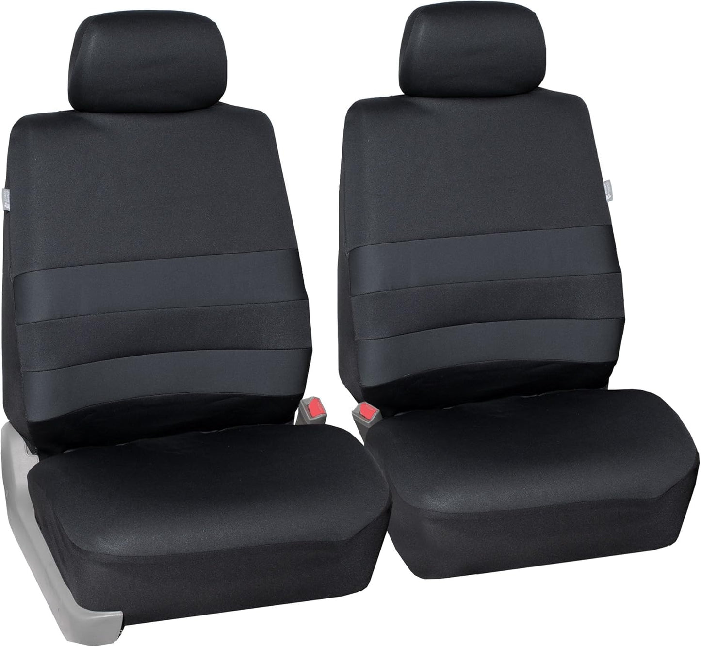 FH Group FB087BLACK115 Universal Fit Premium Neoprene Ultraflex™ Cushion Black Automotive Seat Covers fits Most Cars, SUVs, and Trucks (Water Resistant, Airbag and Split Bench Compatible)