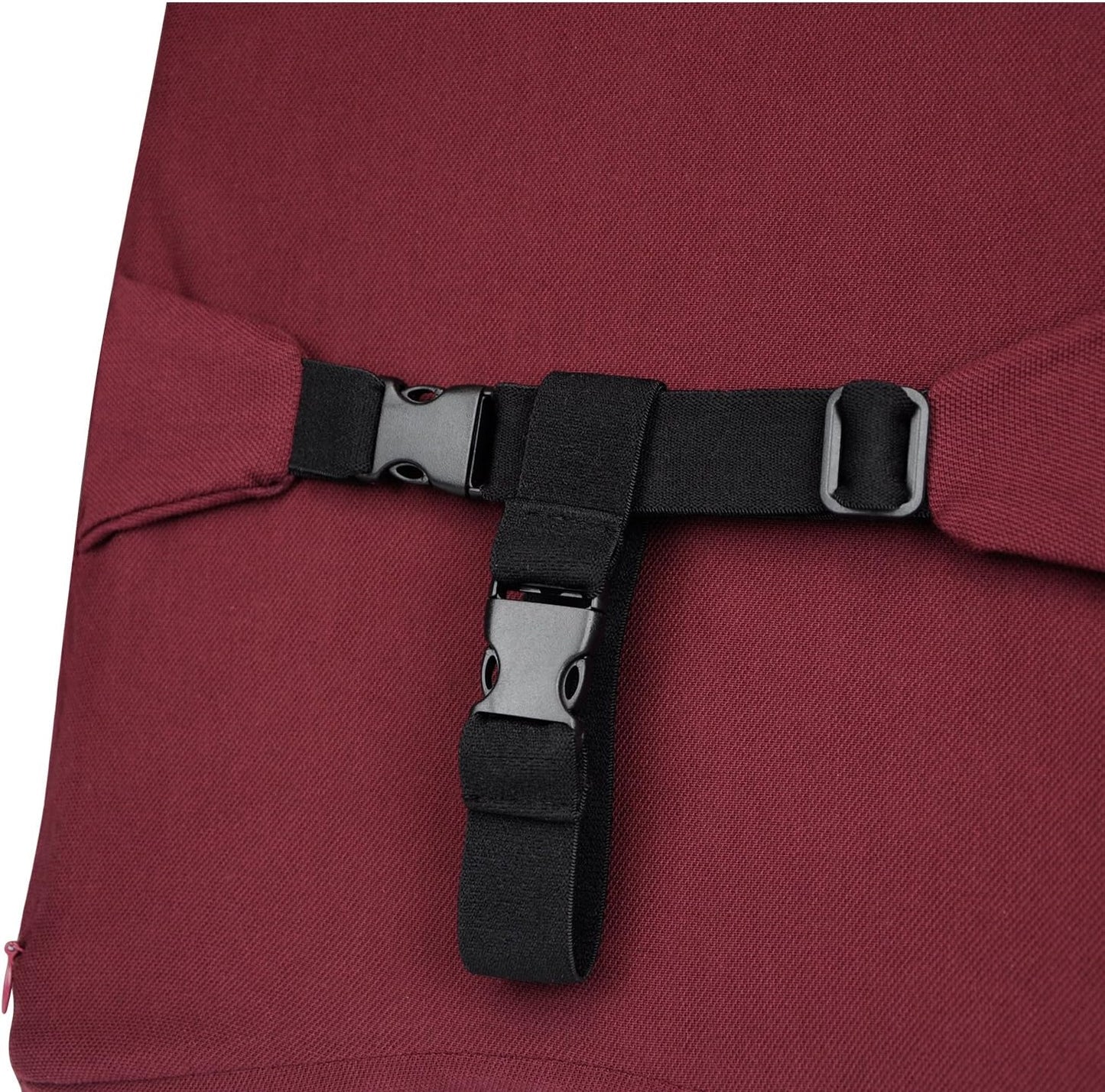 Dreamer Car Back Support Lumbar Cushion for Office Chair--Soft and Comfortable Even in Subzero Temperature --Cotton Cushion Cover--Fit Your Body Curve Automatically,red