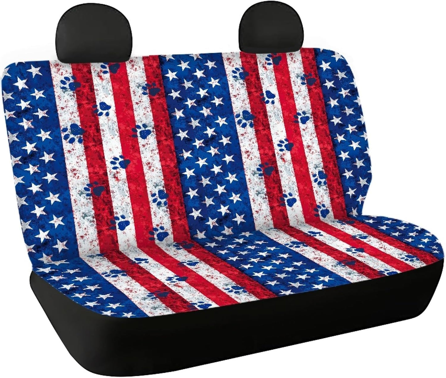 AFPANQZ Cowhide Milk Cow Print Car Rear Bench Protective Seat Cover - Brown, Polyester Fabric, Universal Fit, Full Wrap, Dust-Proof - For Trucks, Vans, SUVs