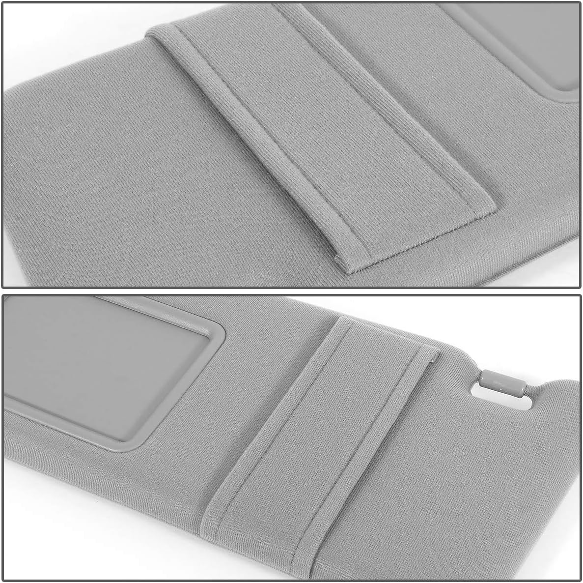 DNA MOTORING Left Driver Side Sun Visor Compatible with 07-11 Camry, 74320-06800-B0 7432006310B2 7432006311B2 7432006312B2 7432033F00B, ZTL-Y-0156-GY