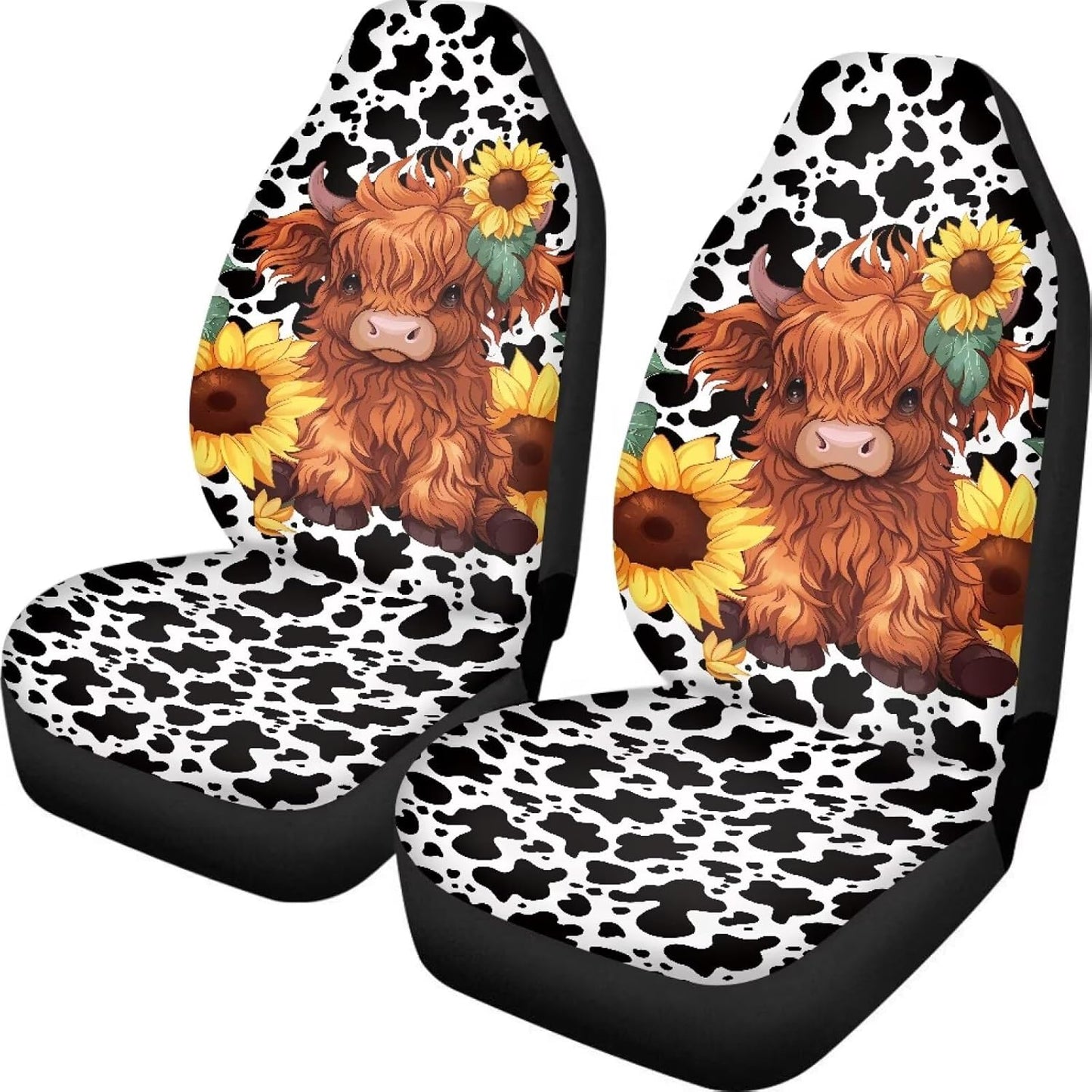 TOADDMOS Bohemian Colorful Mandala Patchwork Car Seat Covers Bucket Front Seats Protector,Universal Fit Cars,Sedan,SUV