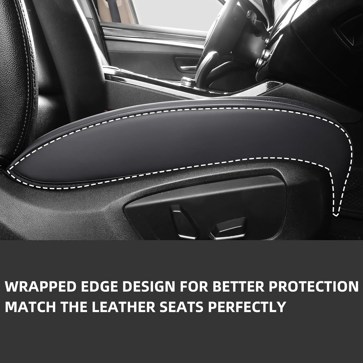 CAPITAUTO Bottom Front Leather Car Seat Cover Universal