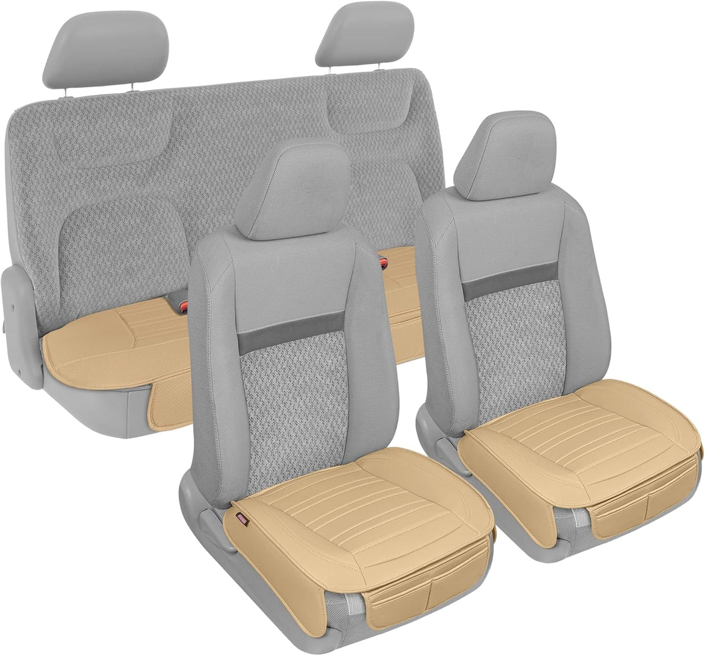 BDK Auto MTSC-421-CC: Motor Trend Pu Leather Seat Cushion/Charcoal