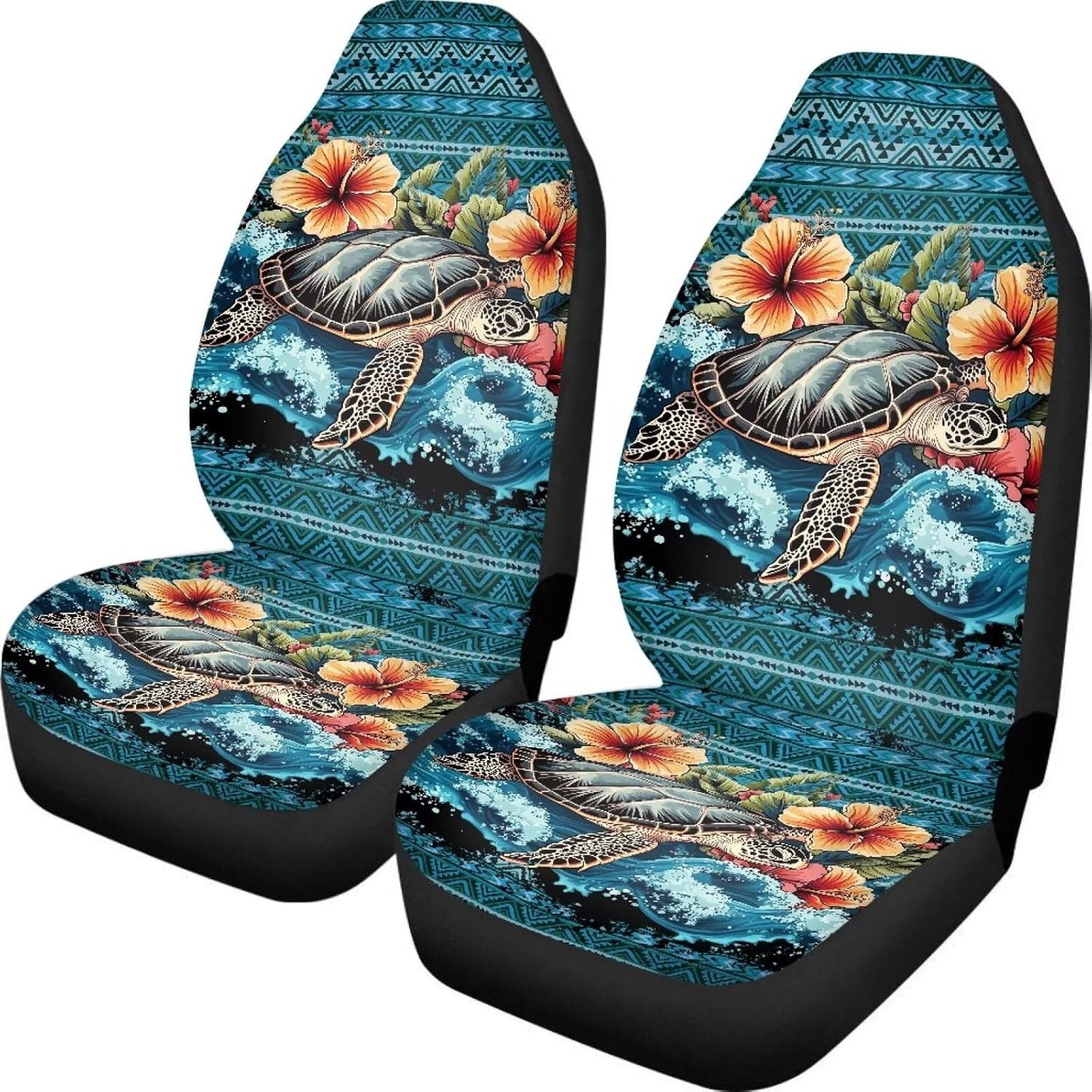 TOADDMOS Bohemian Colorful Mandala Patchwork Car Seat Covers Bucket Front Seats Protector,Universal Fit Cars,Sedan,SUV