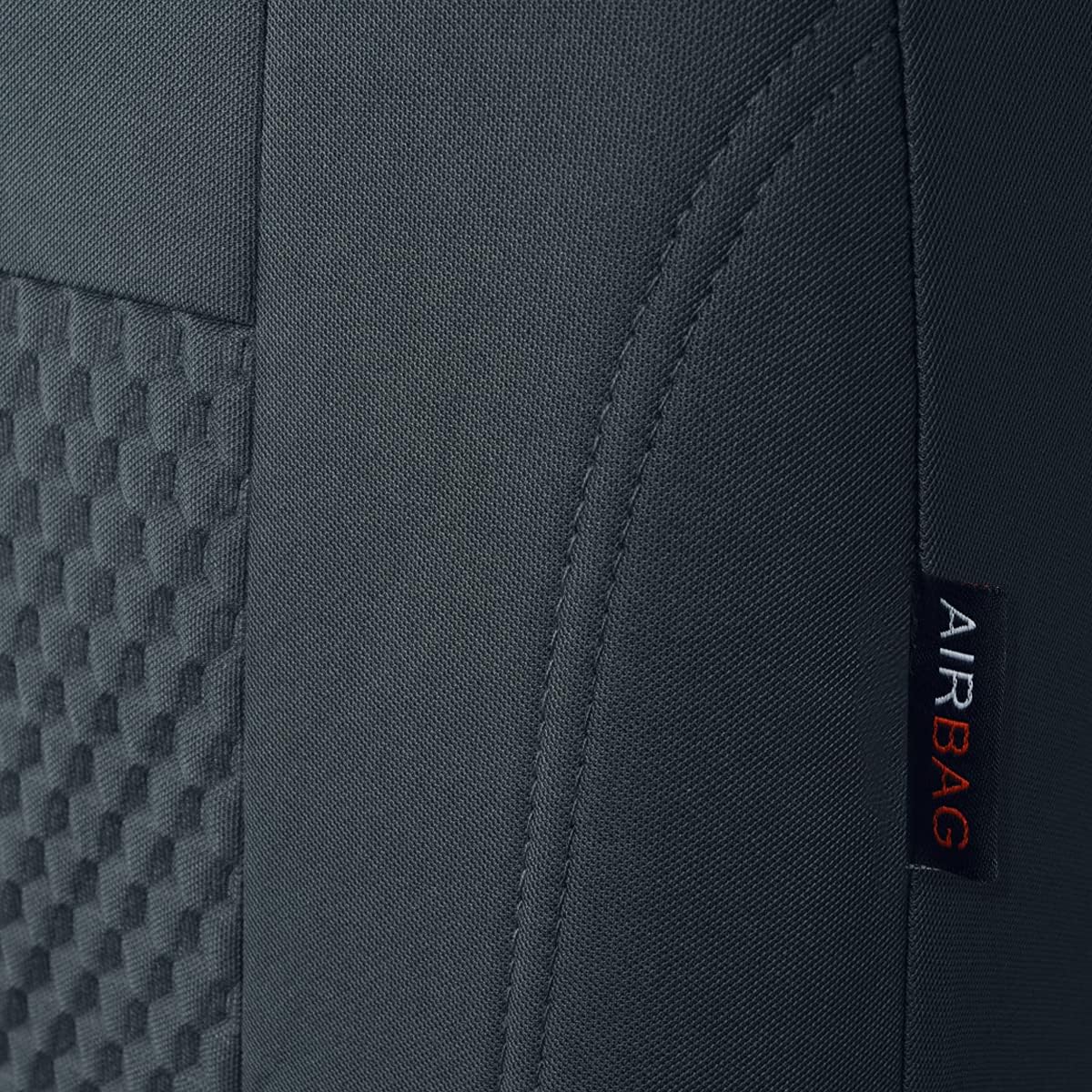 Flying Banner Car Seat Covers Full Set Velvet Cubic Heat Stamp Massage Breathable Rear Bench Split Black Gray Beige Tan 40/60 50/50 60/40 (Gray, Full Set -- High Back) Full Set -- High Back Brown