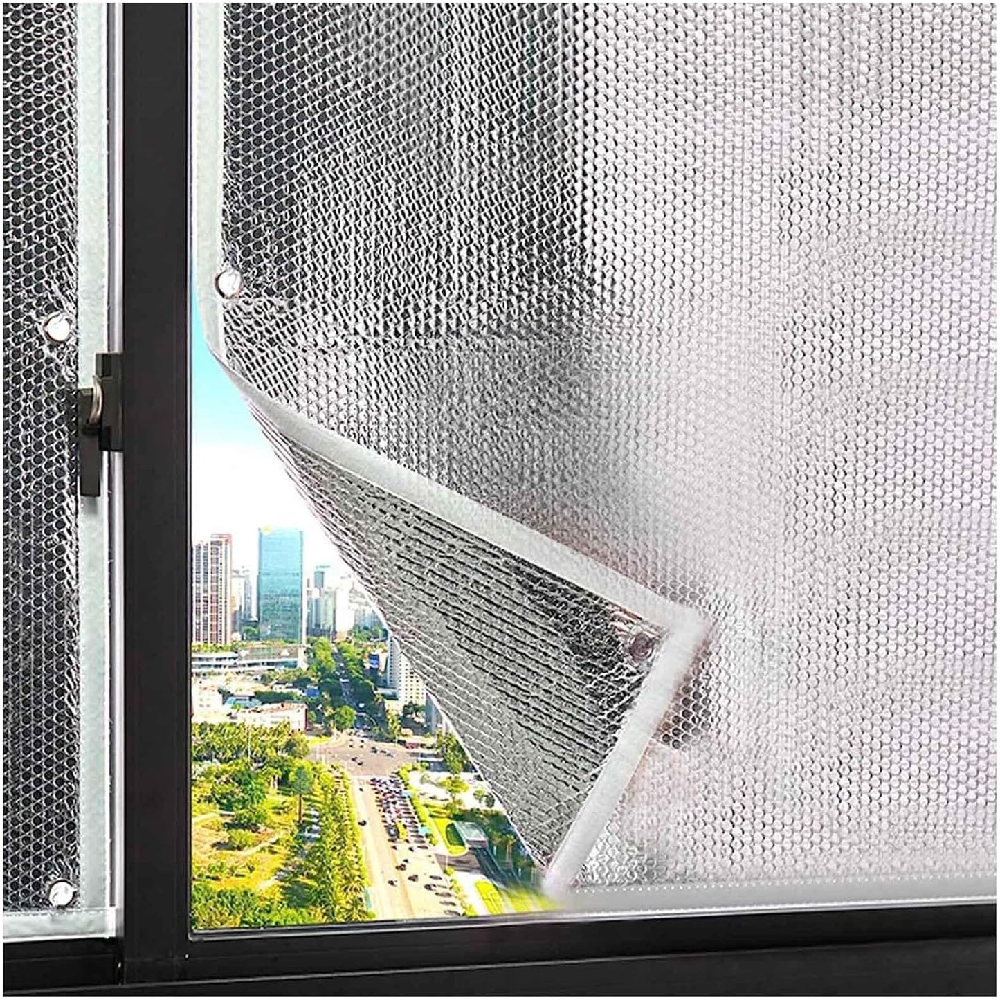 Sun Protection Privacy Window Film, Aluminium Foil Insulation Foil, 100% Blackout Window Film, Reflective Window Film 8mm, Anti Uv Glass Tint Sticker,WxH-160x200cm/63 * 79in