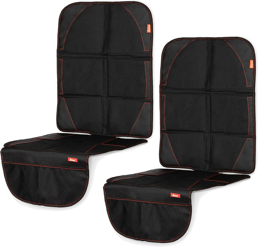 Diono Ultra Mat 2-Pack Complete Back Seat Upholstery Protection from Child Car Seats and Pets, Crash Tested, Premium Ultra Thick Padding, Durable, Water Resistant, Anti-Slip, 3 Mesh Storage Pockets