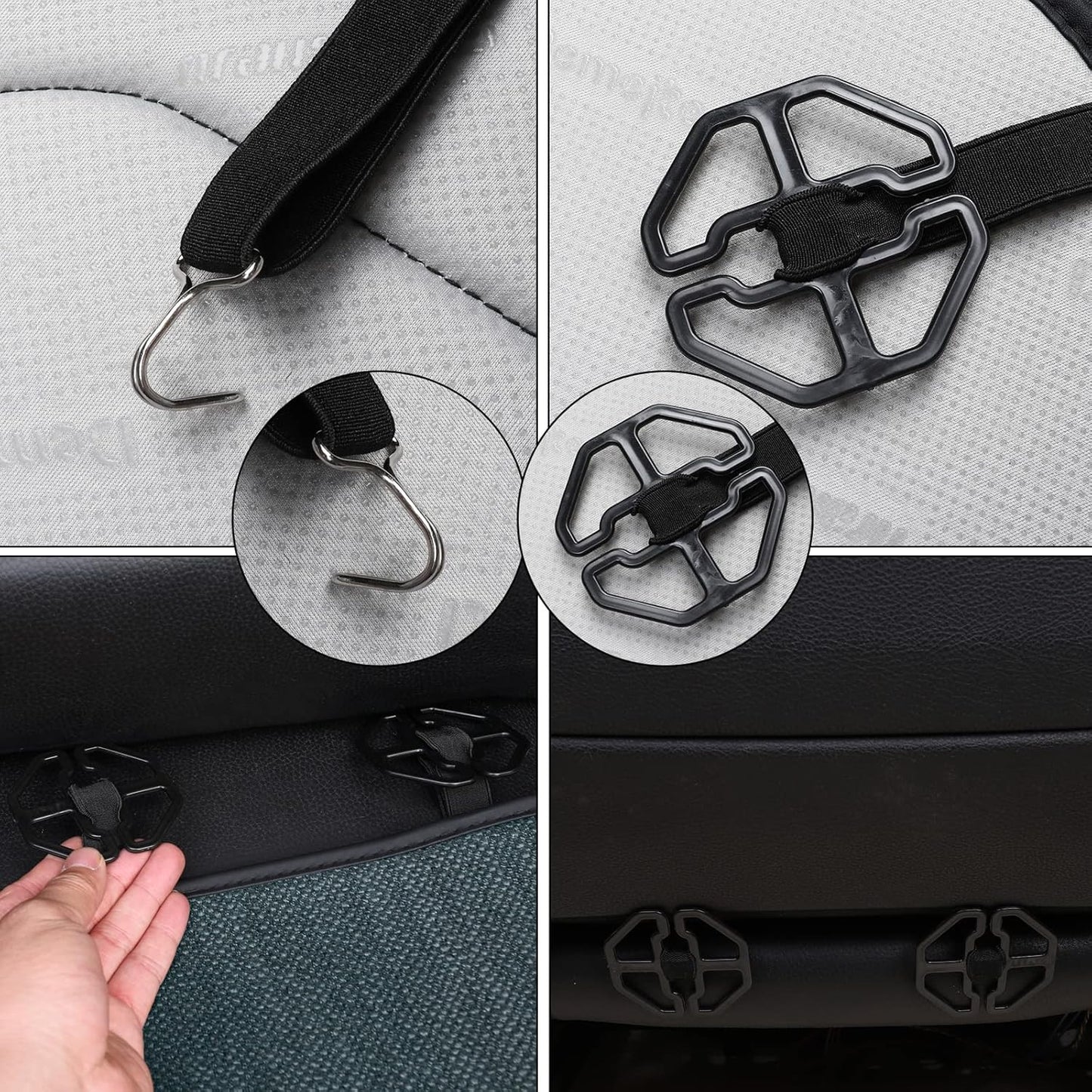 Coverado Car Seat Cushions, Washable Seat Covers Protector Front Pair, Compatible with Most Cars, SUVs, Trucks and Vans(2PCS, Green)