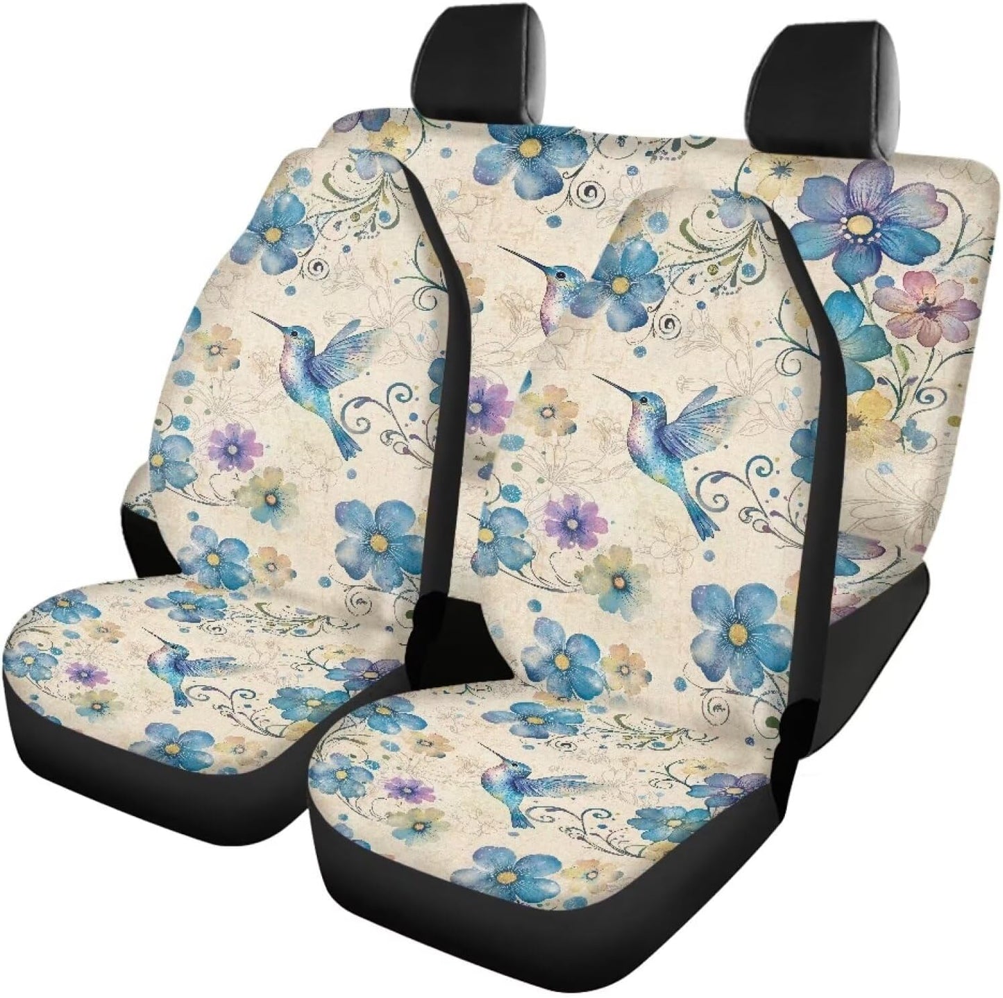 AFPANQZ Oriental Dragon Print Car Seat Covers Full Set for Back Seat Front Seats Universal Fit Most Cars SUVs Trucks Vans Comfortable Auto Seat Protection Full Set for Women Men Black Red