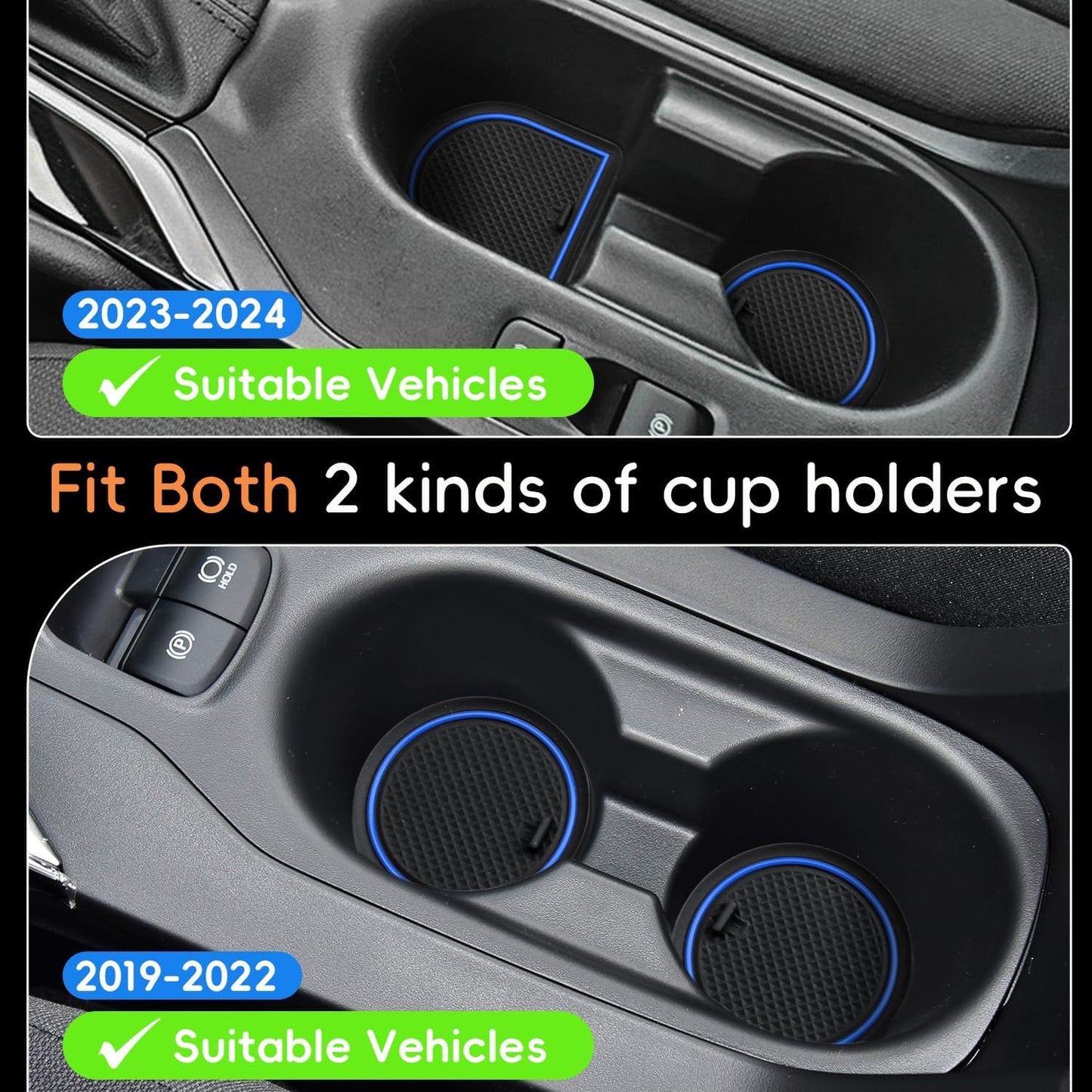 Auovo Anti Dust Mats for Toyota Corolla Hatchback 2019 2020 Accessories Custom Fit Cup Holder Inserts Door Liners (11pcs/Set) (Blue)