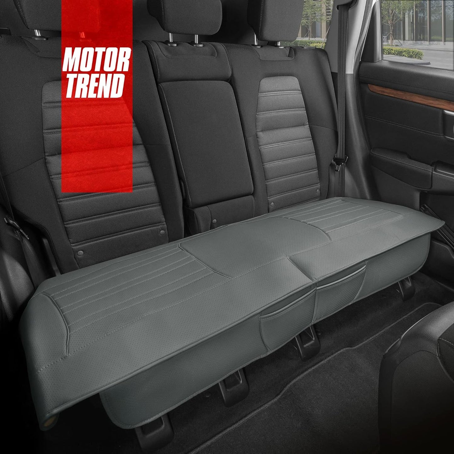 BDK Auto MTSC-421-CC: Motor Trend Pu Leather Seat Cushion/Charcoal