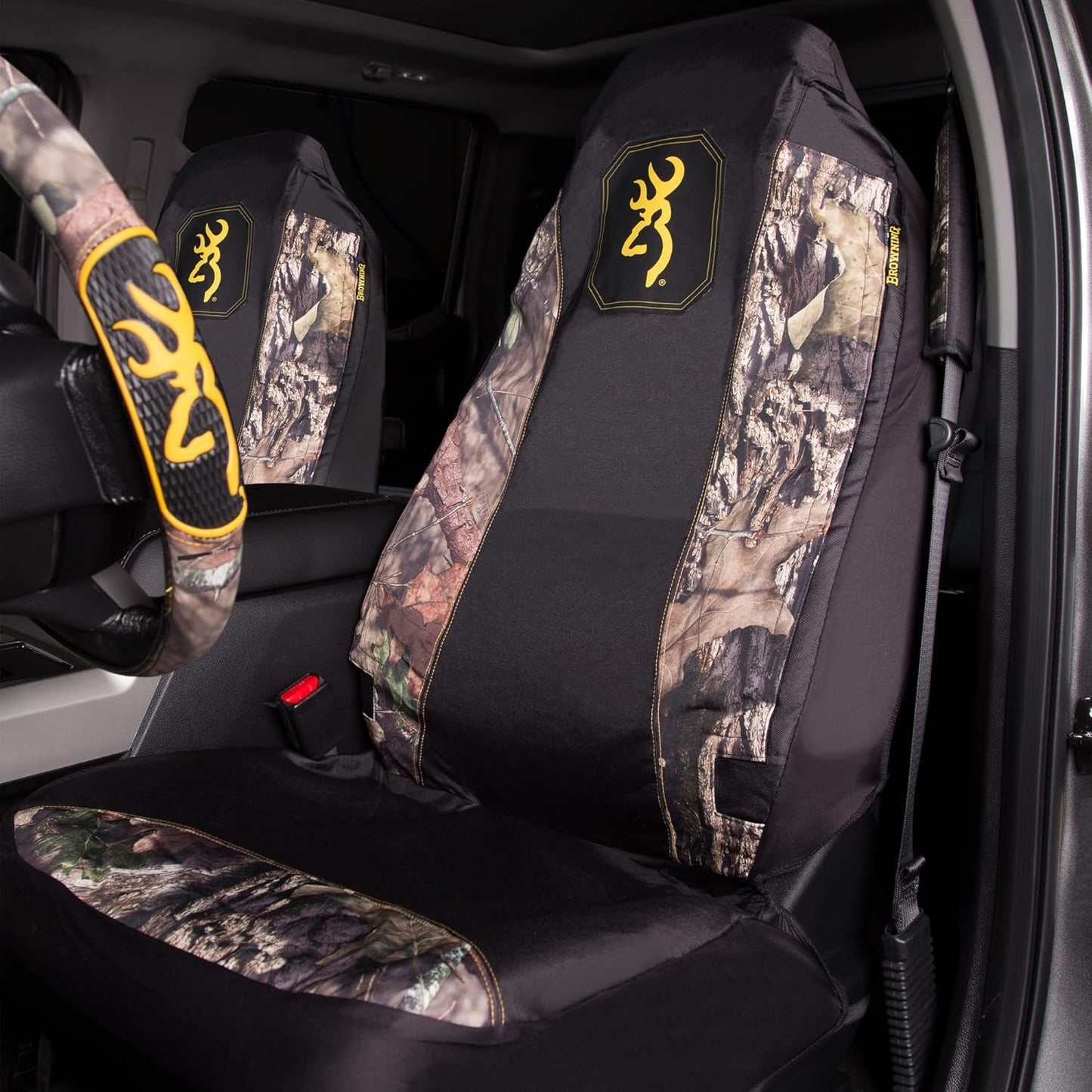 Browning Universal Low Back and Bench Seat Covers, Water and Dirt Resistant Car, Truck, and SUV Seat Covers