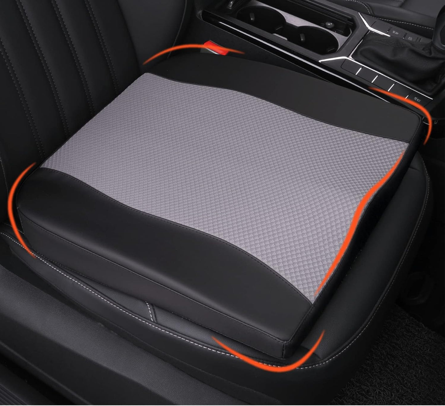 Lofty Aim Car Seat Cushion, Comfort Memory Foam Car Cushions for Driving - Sciatica & Lower Back Pain Relief, Seat Cushion for Car Seat Driver, Office Chair, Wheelchair -Dark Grey